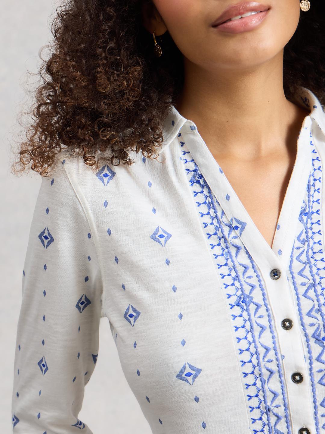 White Stuff ANNIE JERSEY SHIRT WHITE PR