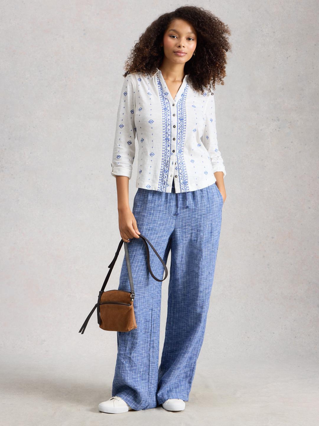445365-WHITE_PR-MF White Stuff ANNIE JERSEY SHIRT WHITE PR
