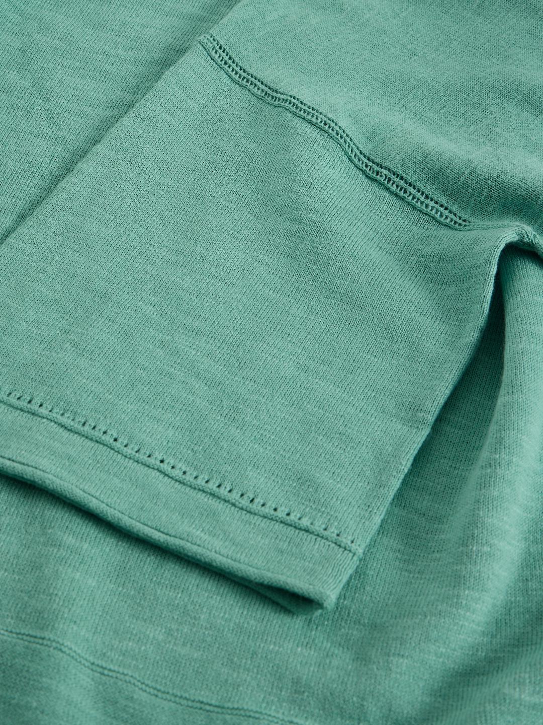 445421-MID_TEAL-FD White Stuff KATE LINEN TOP MID TEAL
