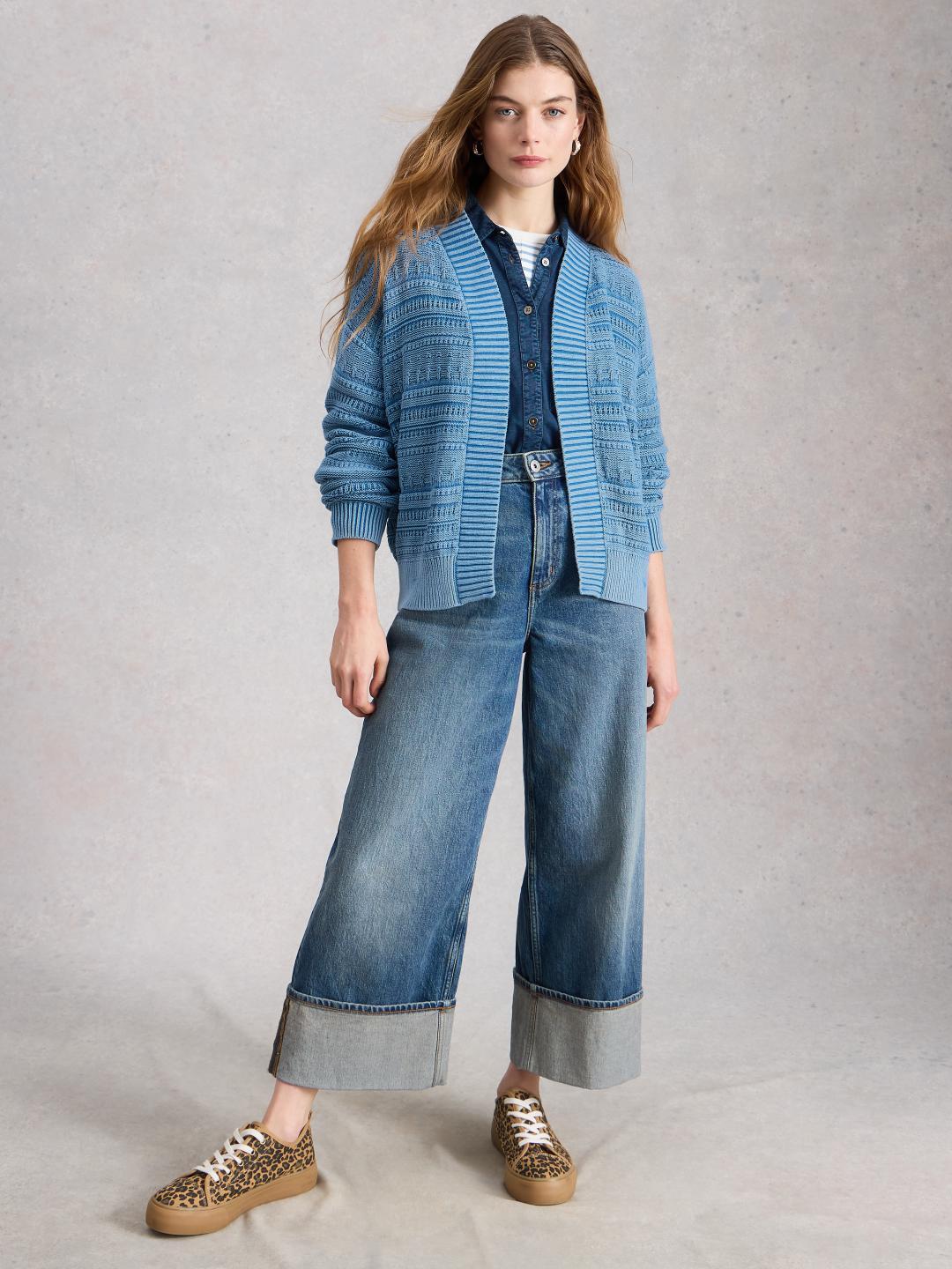 White Stuff KIMBERLY CARDI MID BLUE