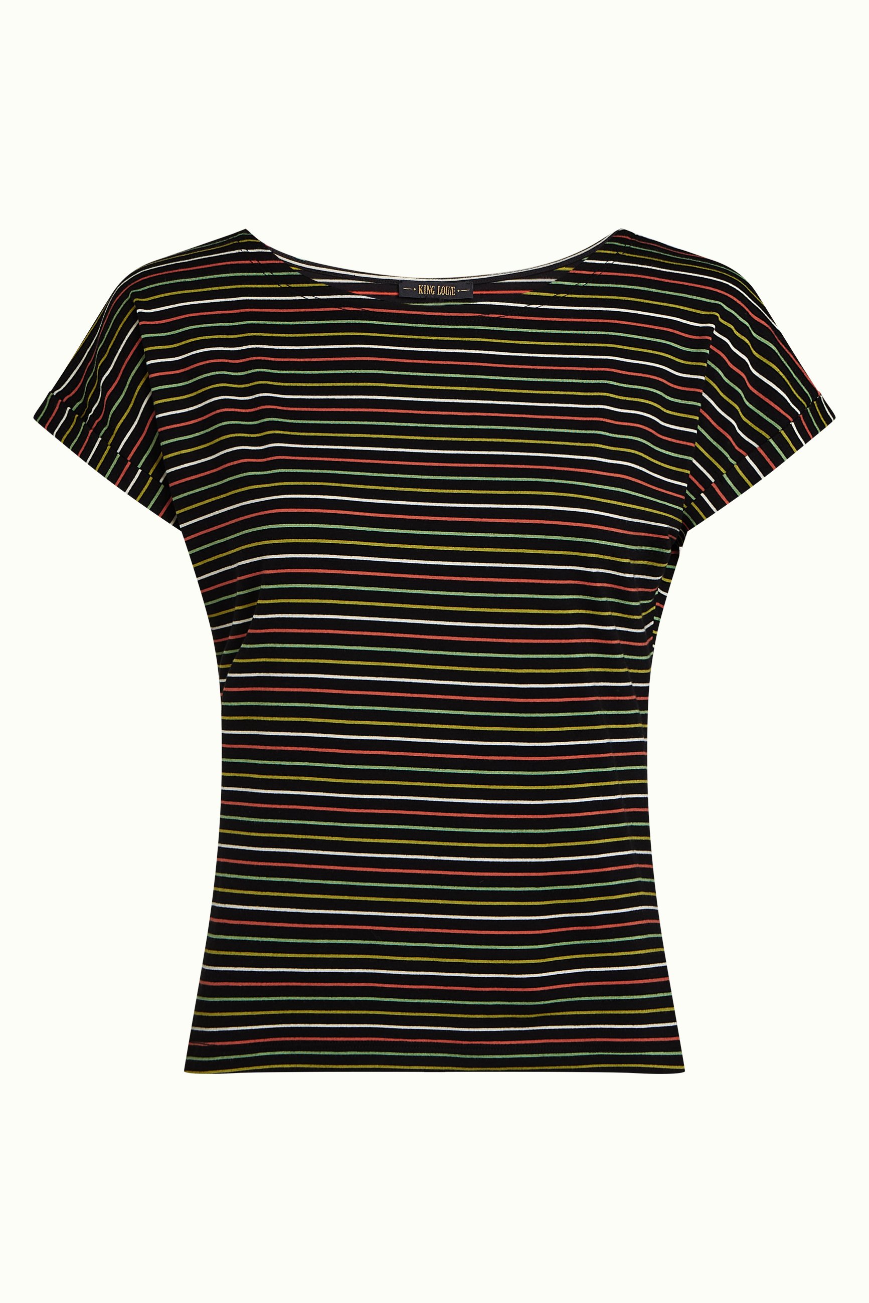 10395001_5 King Louie Aria Top Menchini Stripe Black
