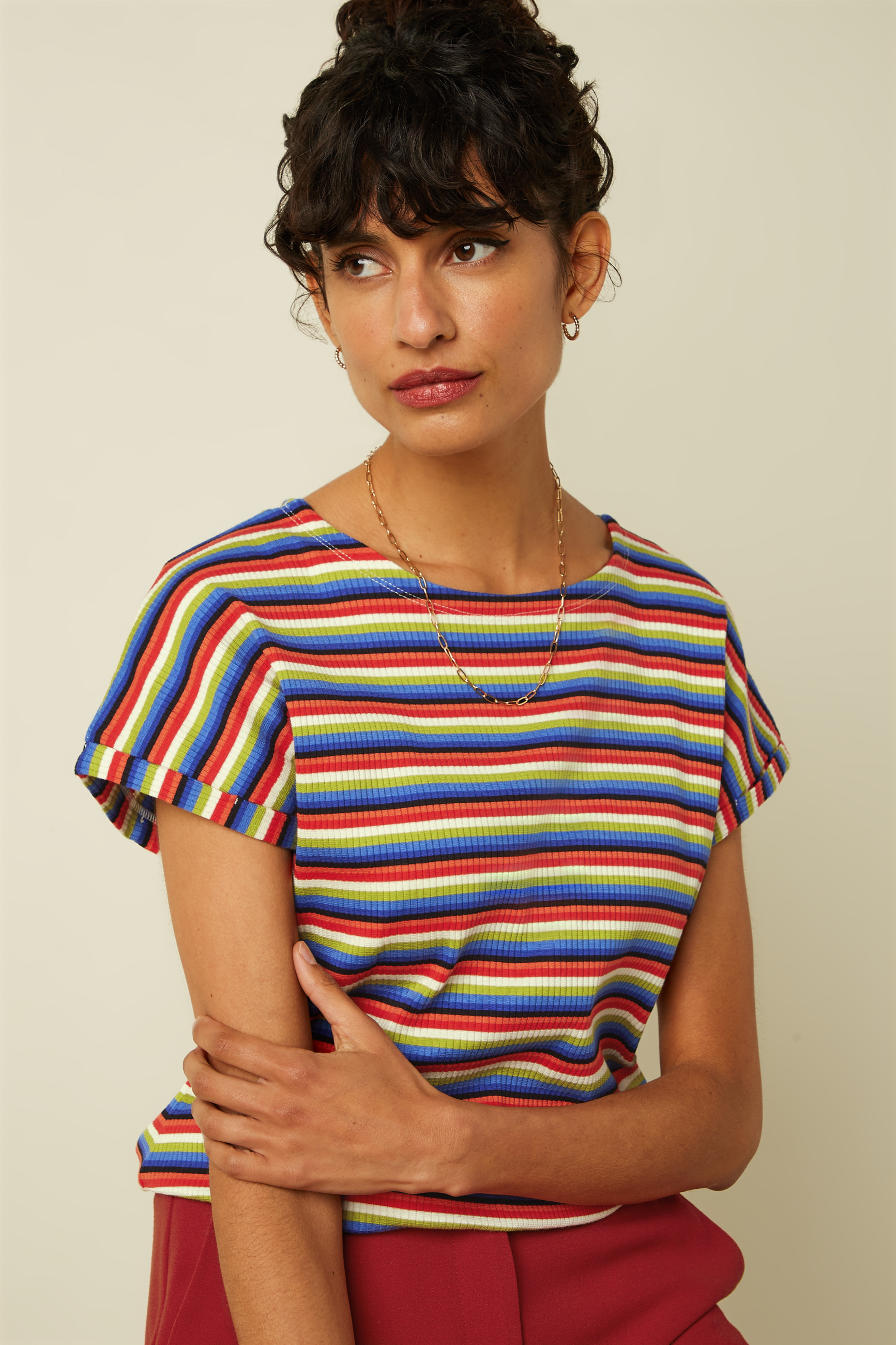 10388490_1 King Louie Aria Top Samui Stripe Bluing