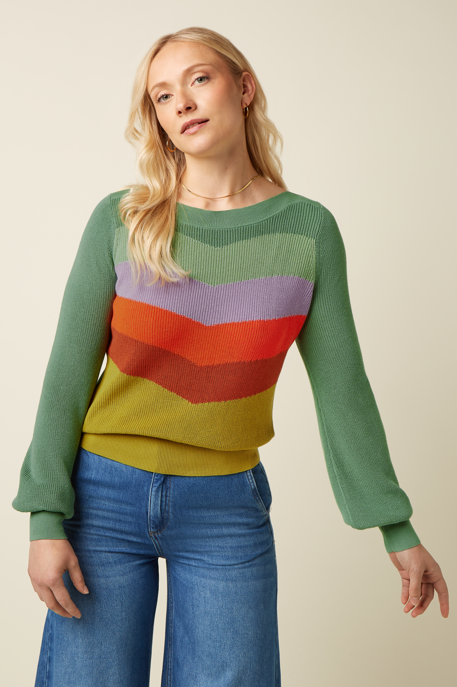 10500220_1 King Louie Audrey Bell Top Wonder Green Envy