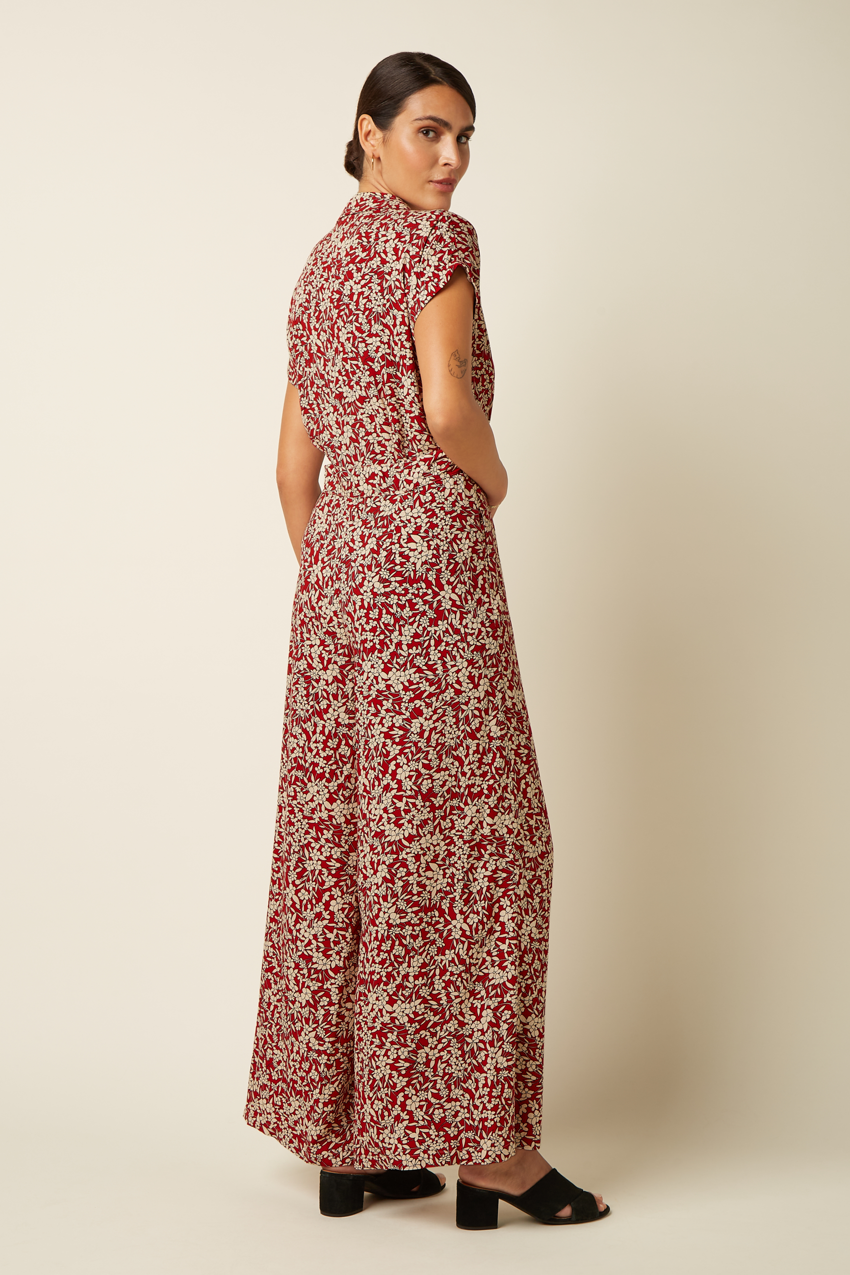 King Louie Daisy Jumpsuit Paradis Chili Red