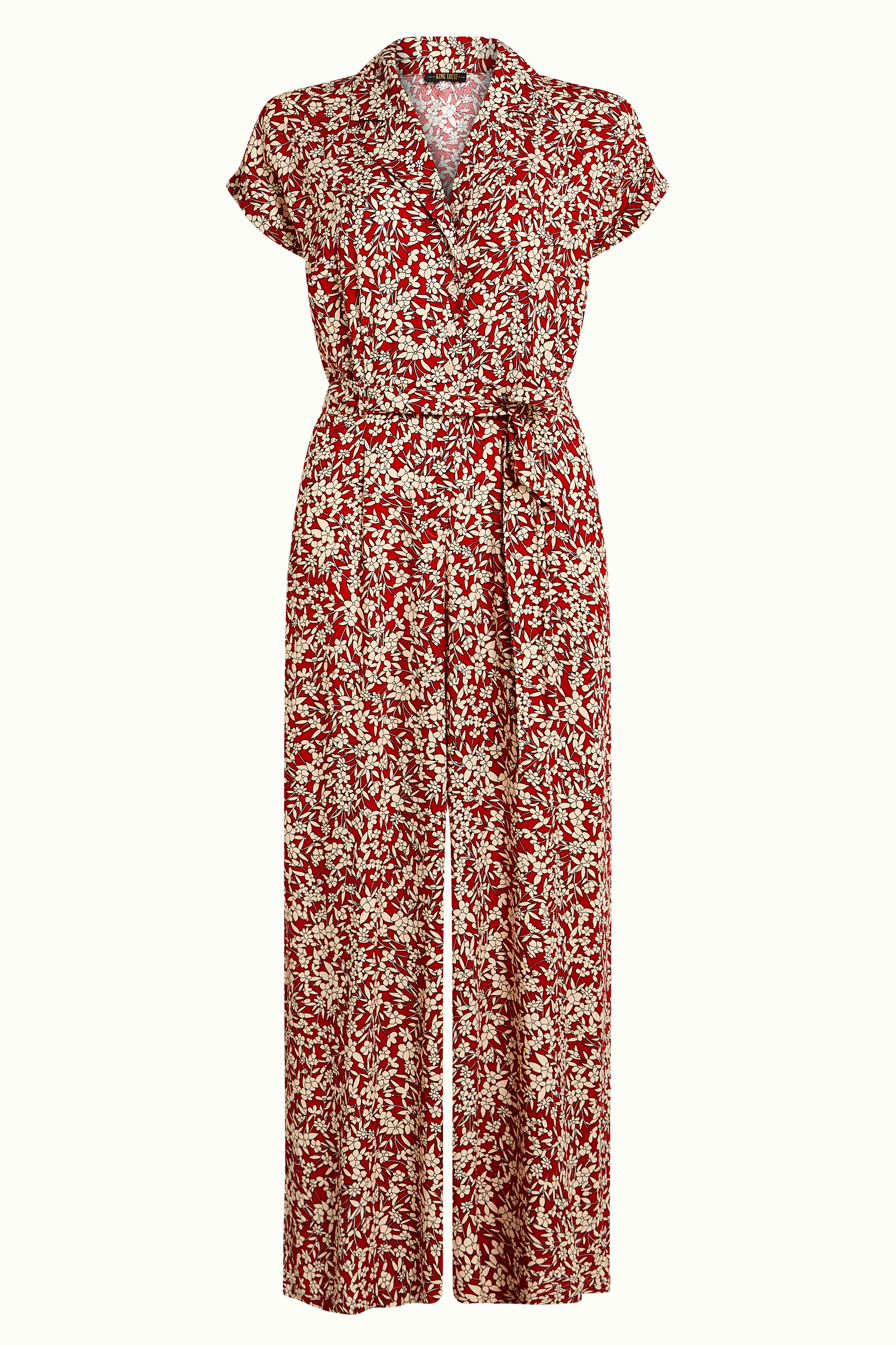 King Louie Daisy Jumpsuit Paradis Chili Red
