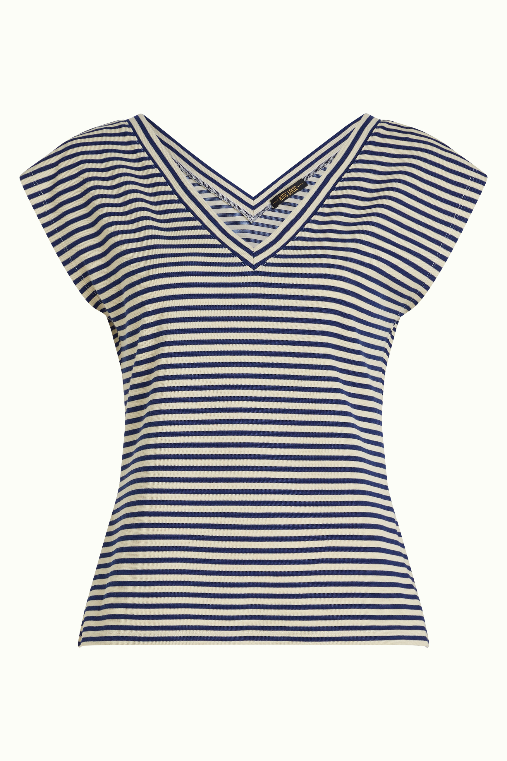 10467489_5 King Louie Double V Top Mariniere Stripe Beacon Blue