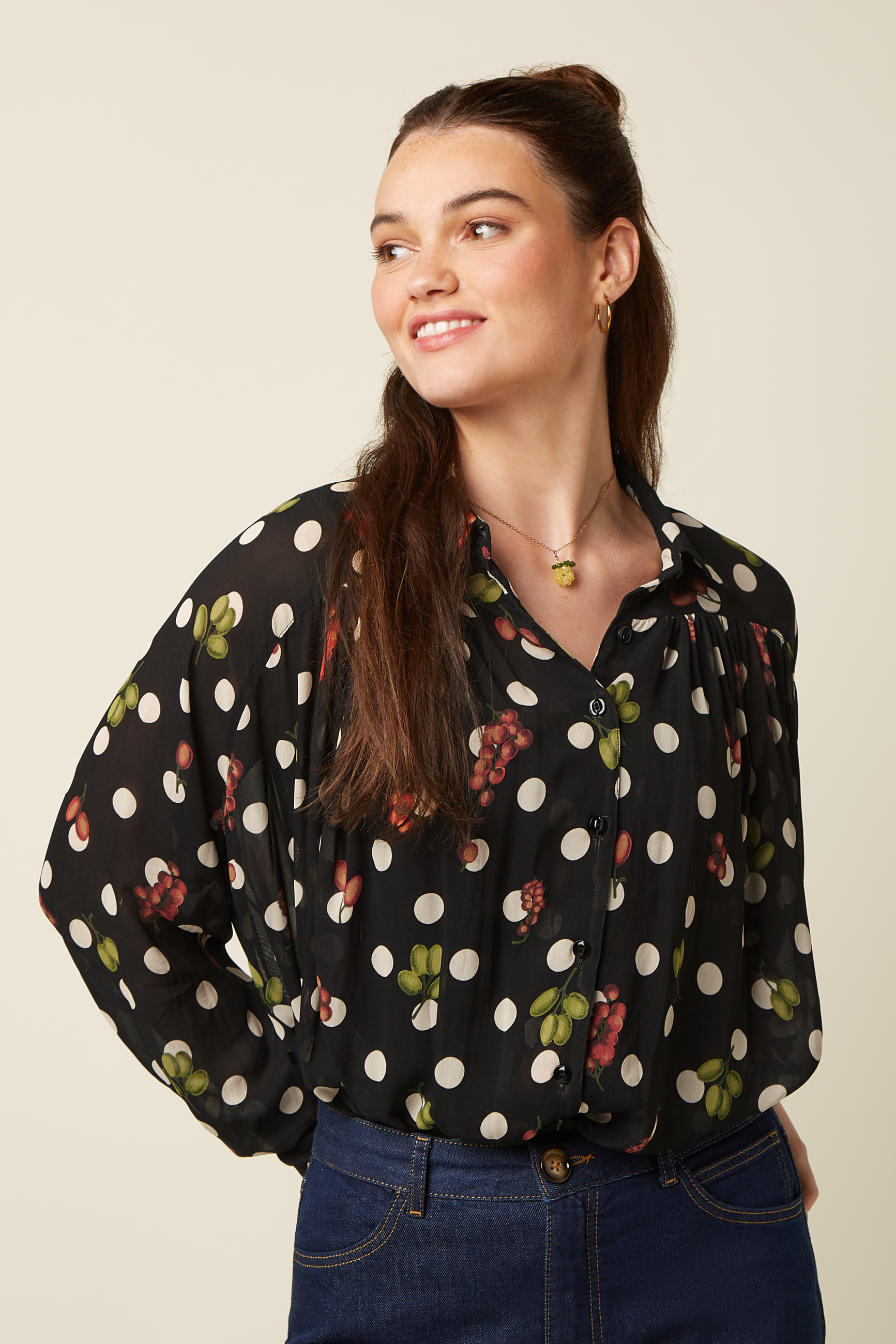 10315001_1 King Louie Leila Blouse Briny Black
