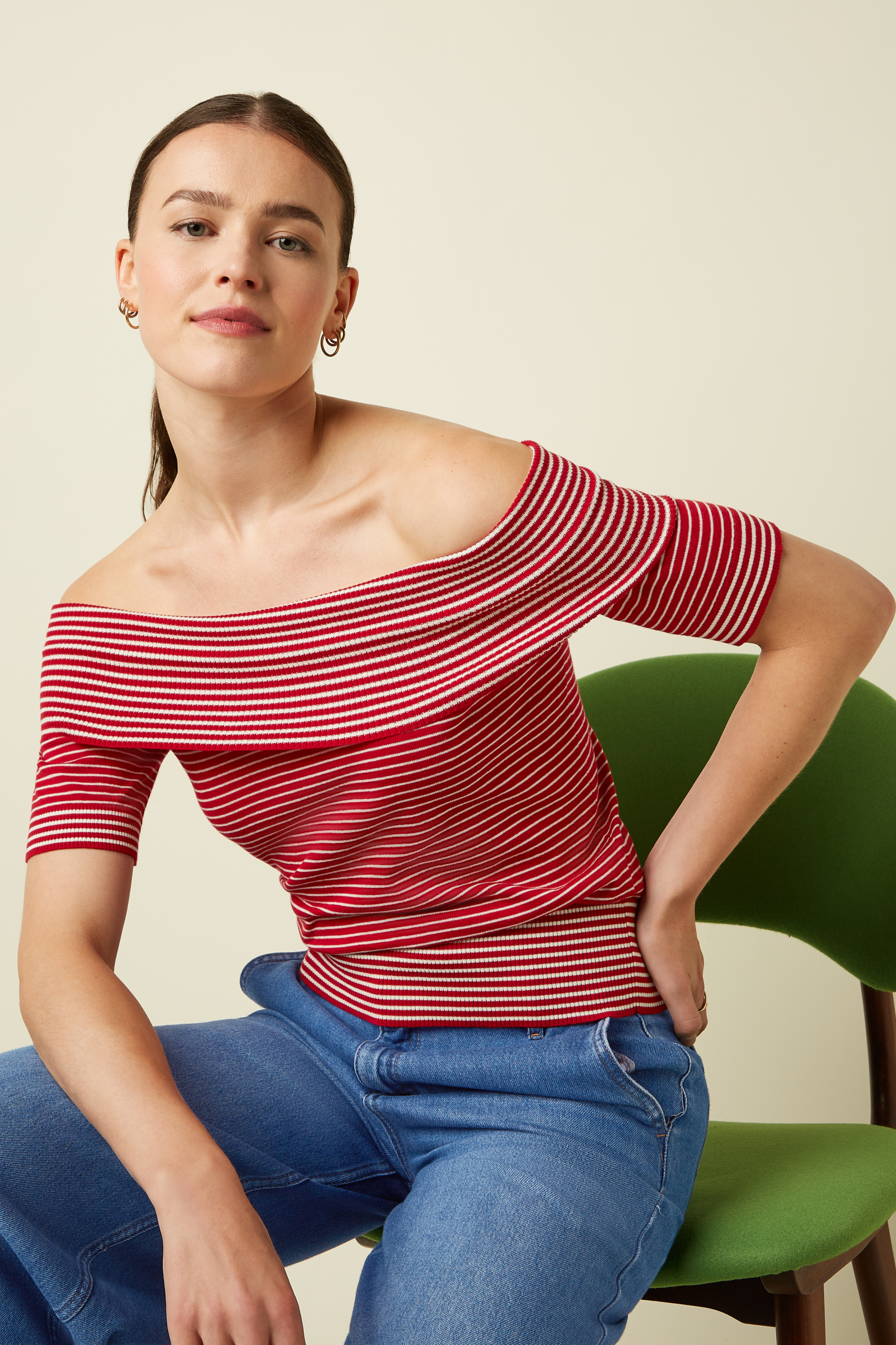 10487655_1 King Louie Nives Top D'Oleron Chili Red