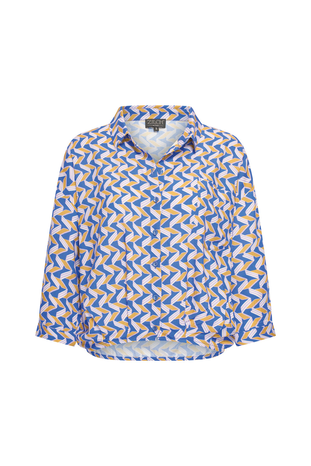 61EVW15040-graphicdazzlingblue0 Zilch Blouse Short graphic-dazzling-blue