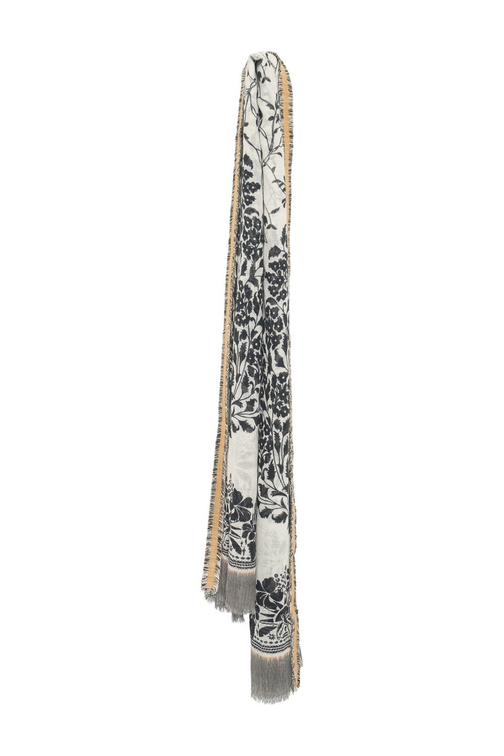 61SCARF90176-blackwhite Zilch Scarves black-white