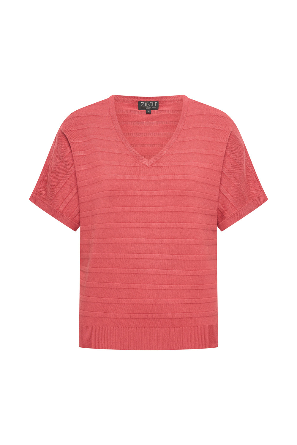 61BAS30105-lipstick0-17494 Zilch Top Rib Knit lipstick