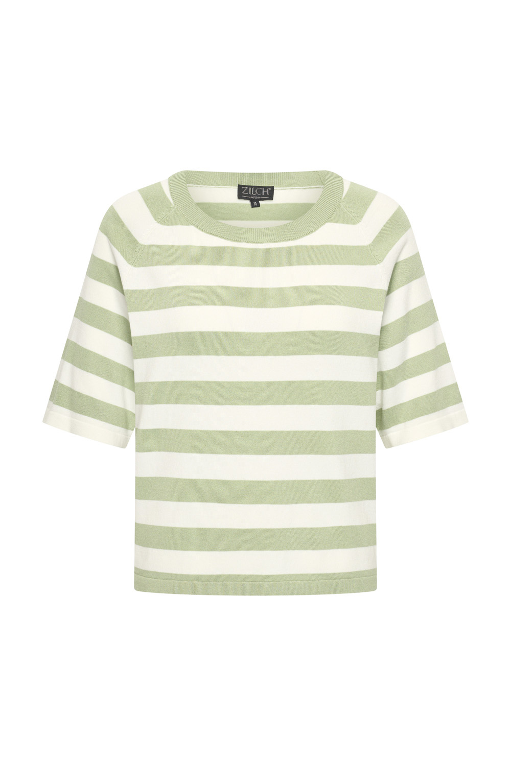 61BAS30106P-twotonejungle0 Zilch Top Round Neck two-tone-jungle