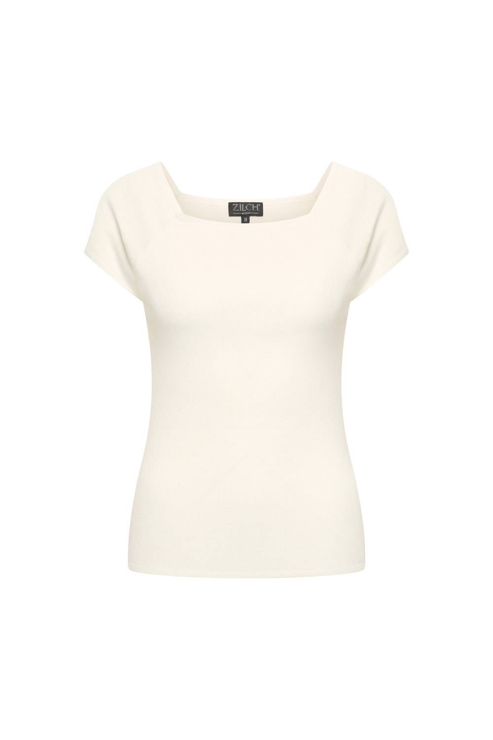 61BAS10025-offwhite0 Zilch Top Short Sleeve off-white