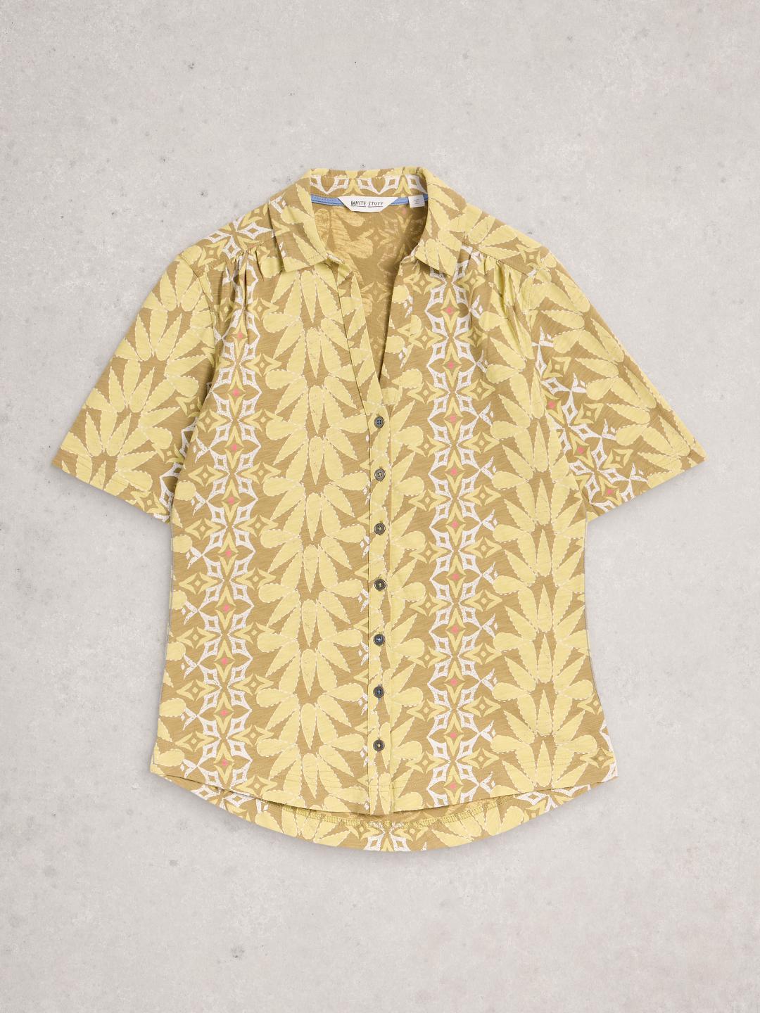 445370-GREEN_PR-FF White Stuff ANNIE SS JERSEY SHIRT GREEN PR