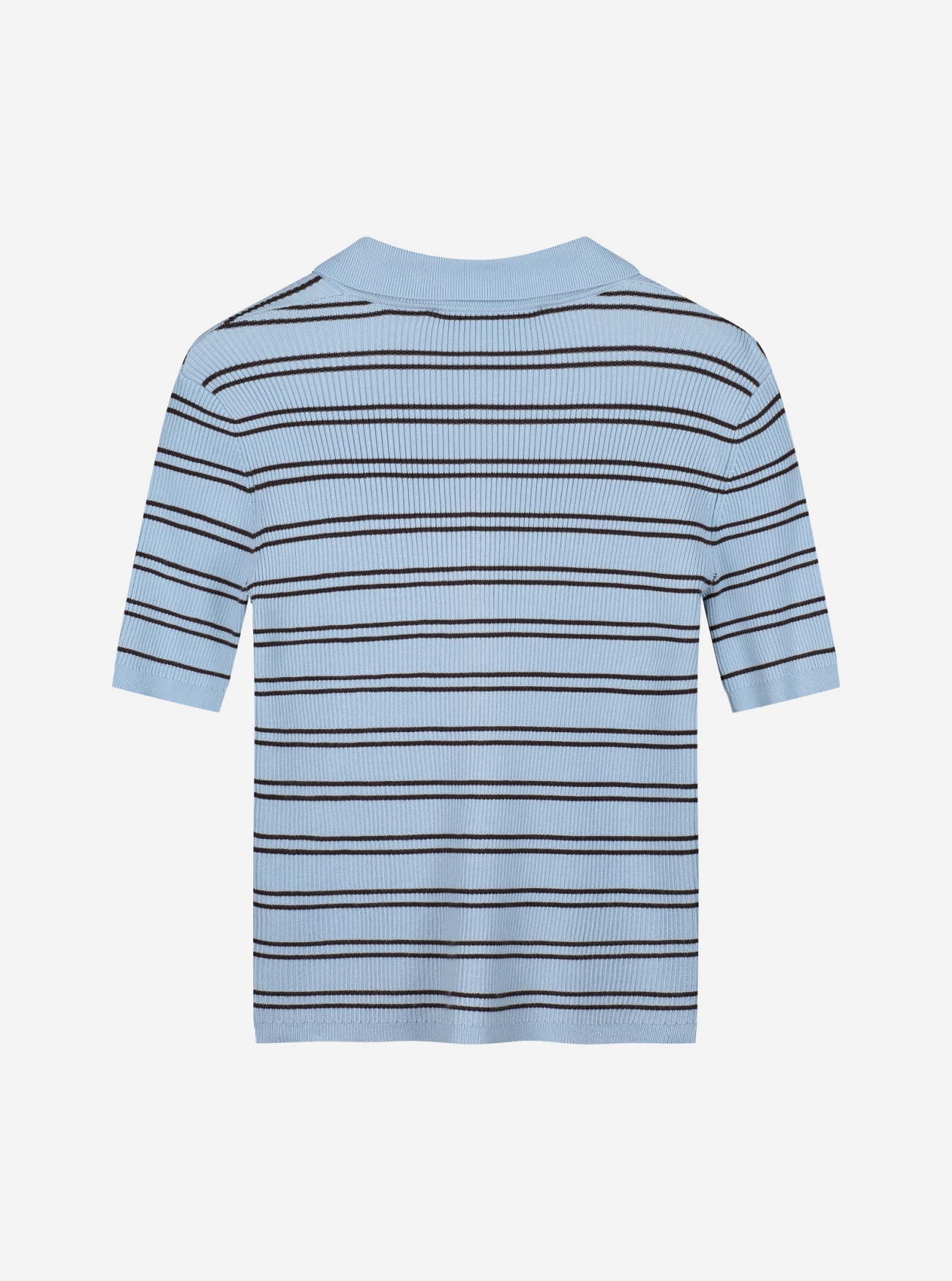 NO-DS26027-400-17-37 Nous Sommes Labels Liz SS Polo Knit Light Blue