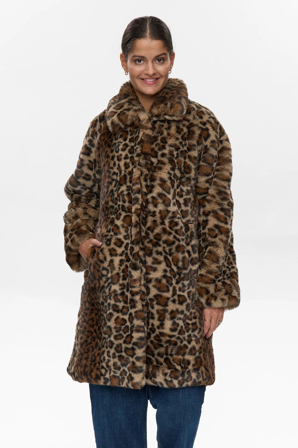 705633-5698 Nümph NULULLA COAT Black Coffee