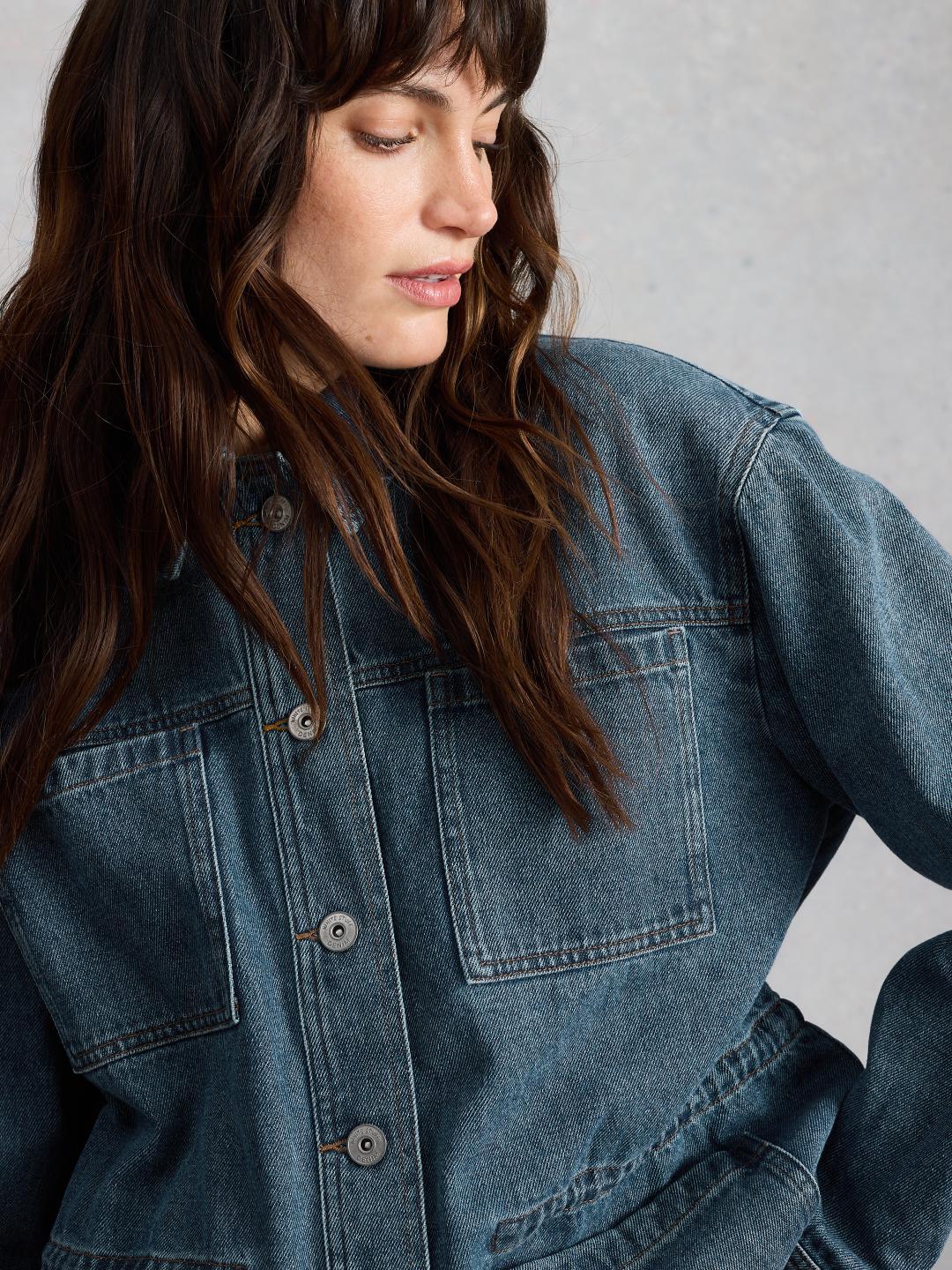 445095-MID_DENIM-MD White Stuff LUNA DENIM JACKET MID DENIM
