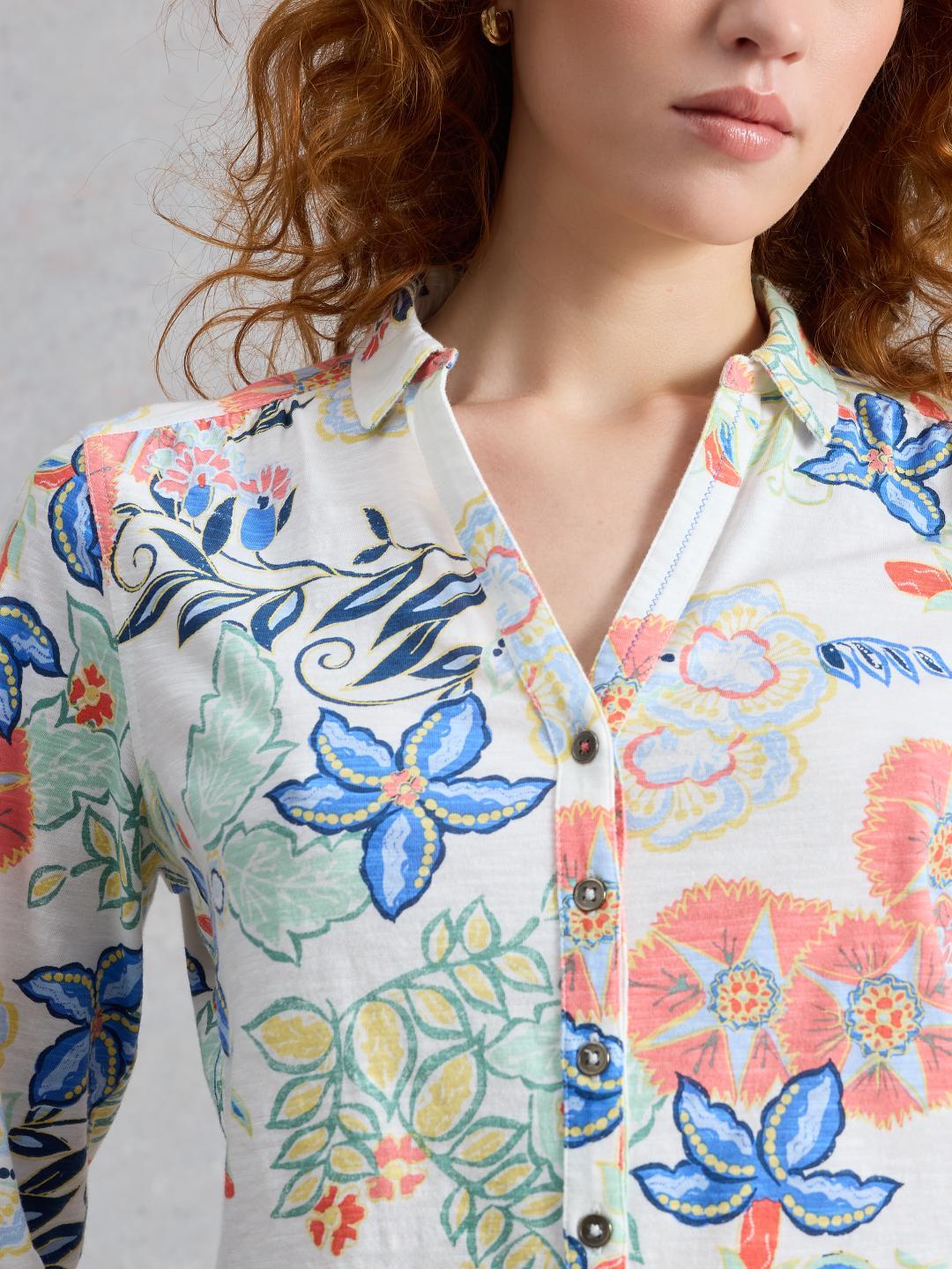 White Stuff ANNIE JERSEY SHIRT IVORY PR