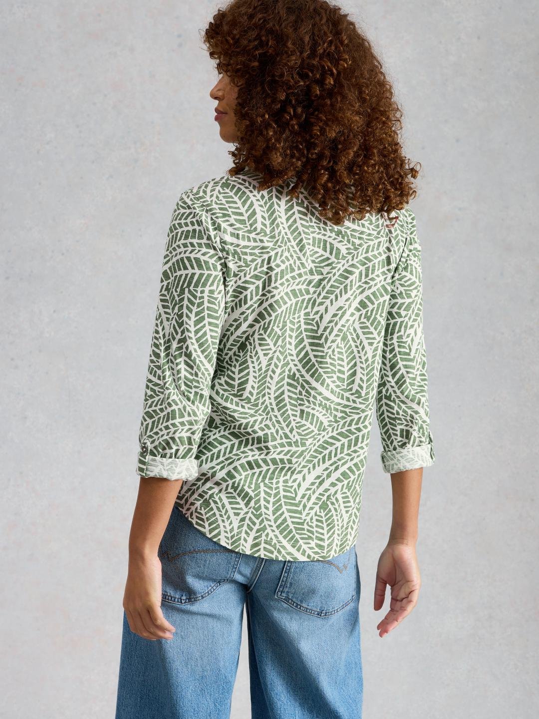 White Stuff ANNIE JERSEY SHIRT GREEN PR