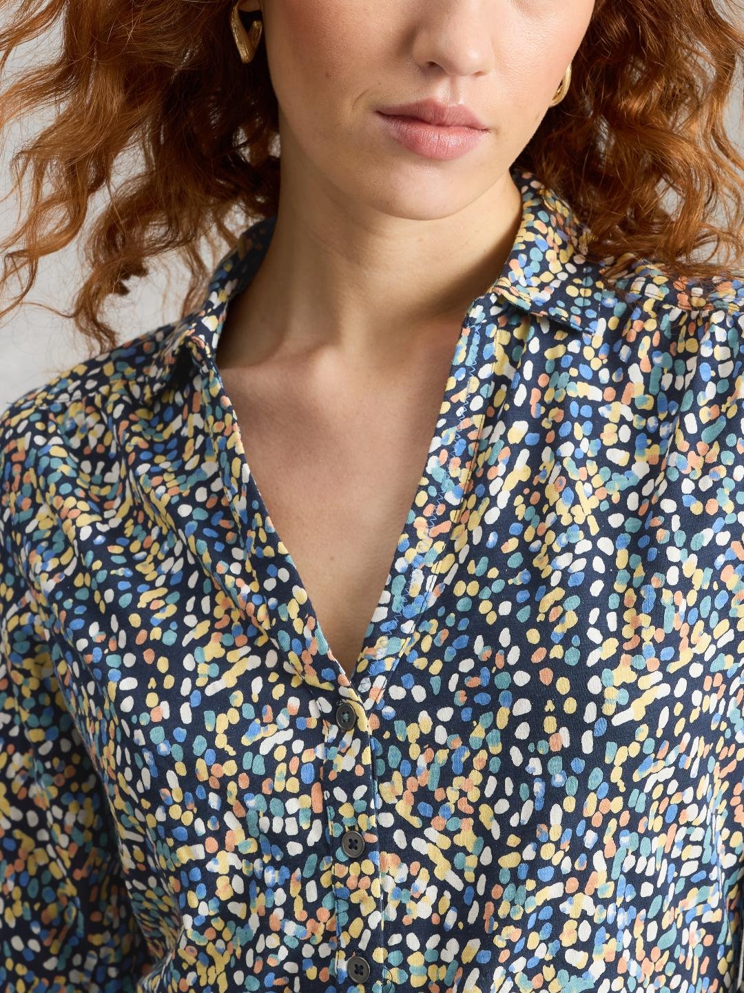 445888-NAVY_PR-MD White Stuff ANNIE JERSEY SHIRT NAVY PR