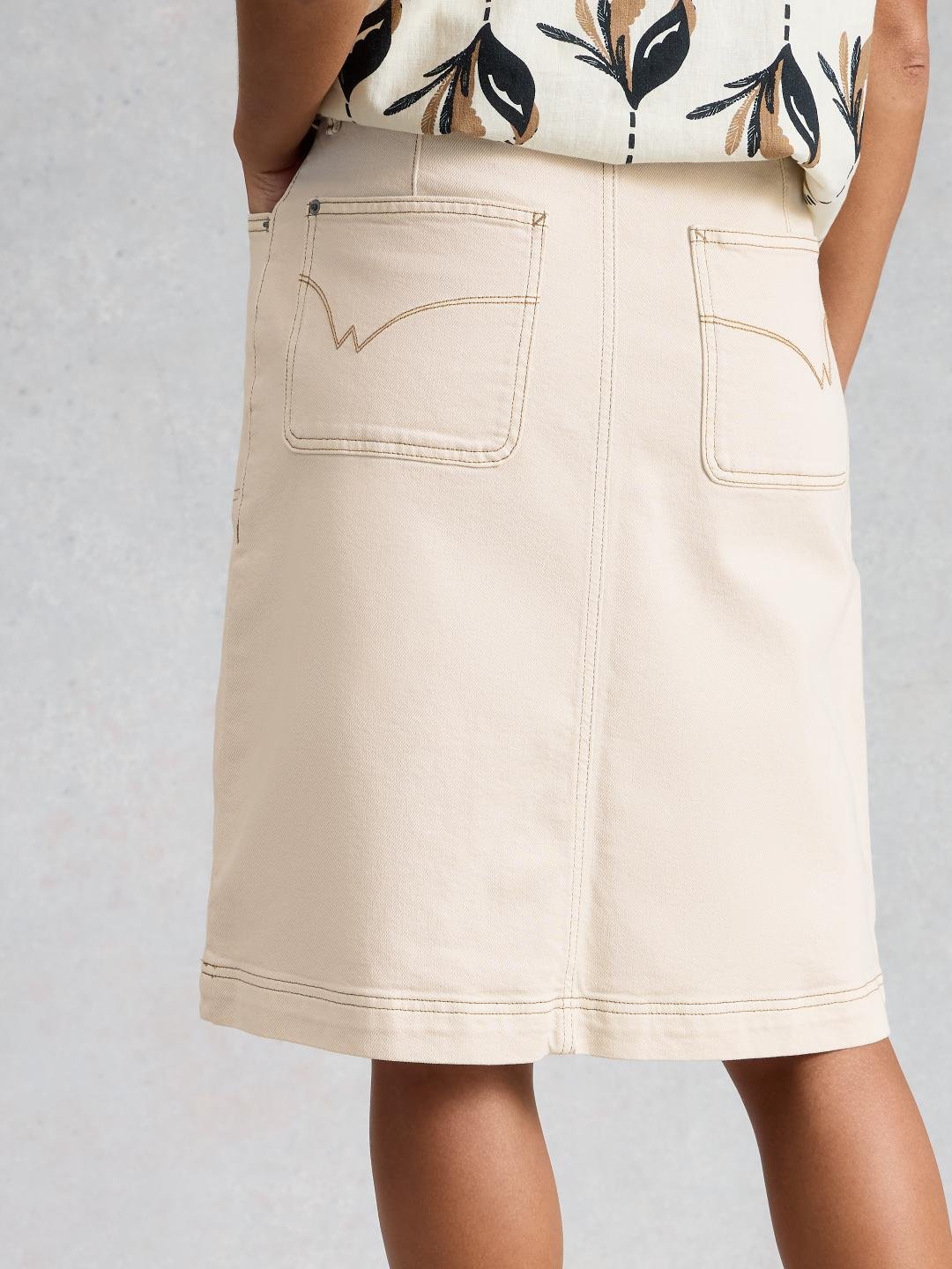 446055-NAT_WHITE-MB White Stuff TIA DENIM SKIRT NAT WHITE
