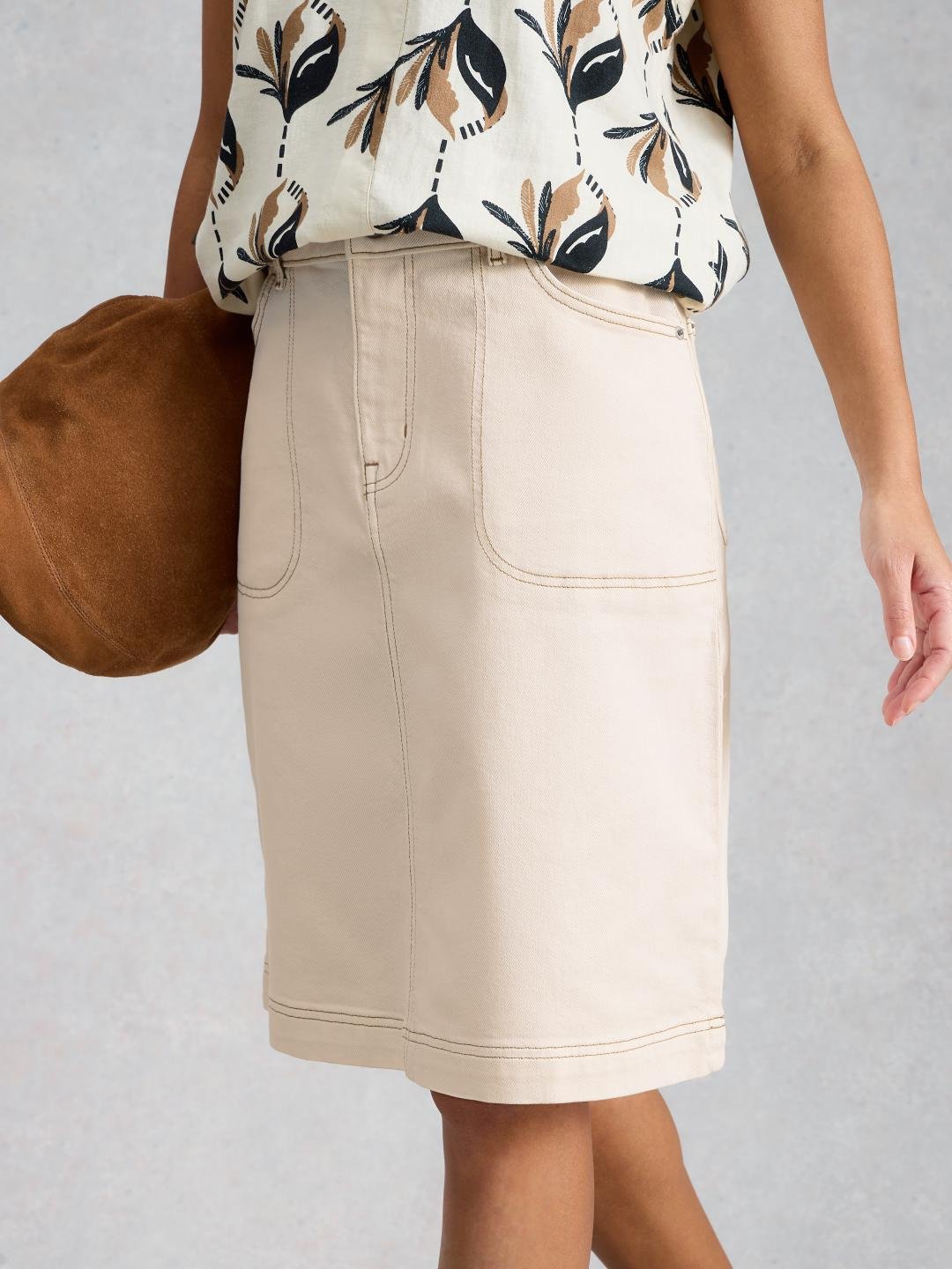 446055-NAT_WHITE-MD White Stuff TIA DENIM SKIRT NAT WHITE