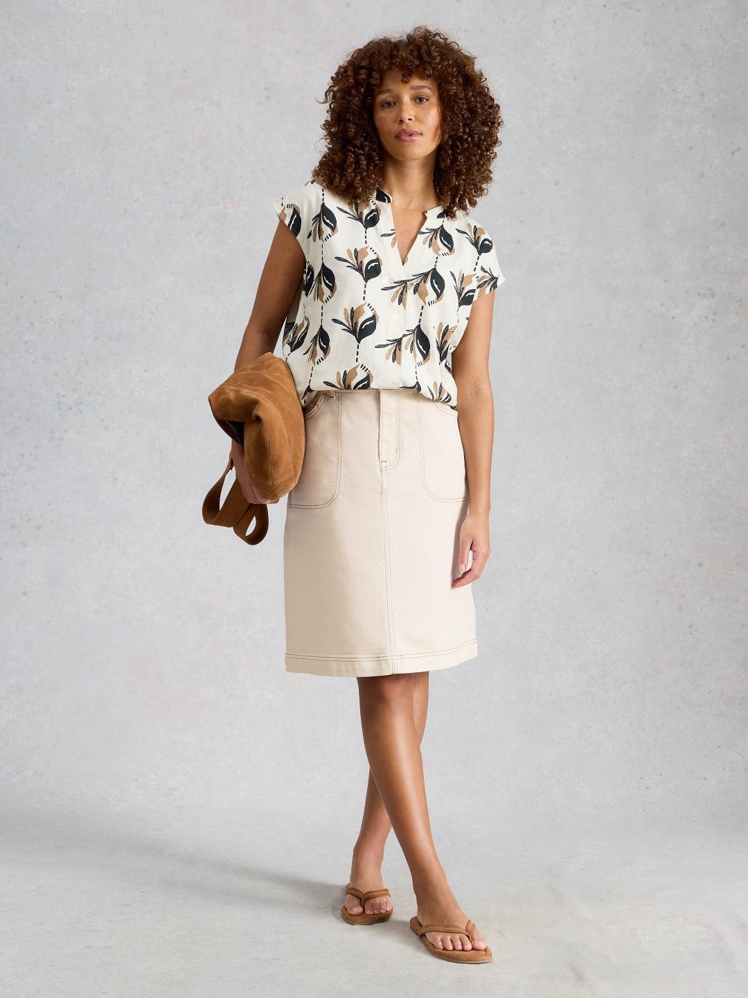 446055-NAT_WHITE-MF White Stuff TIA DENIM SKIRT NAT WHITE