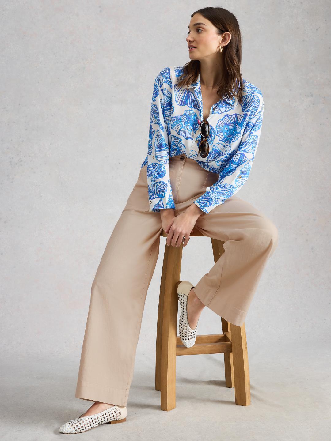 446067-NAT_WHITE-L White Stuff TWISTER WIDE LEG CHINO TROUSER NAT WHITE