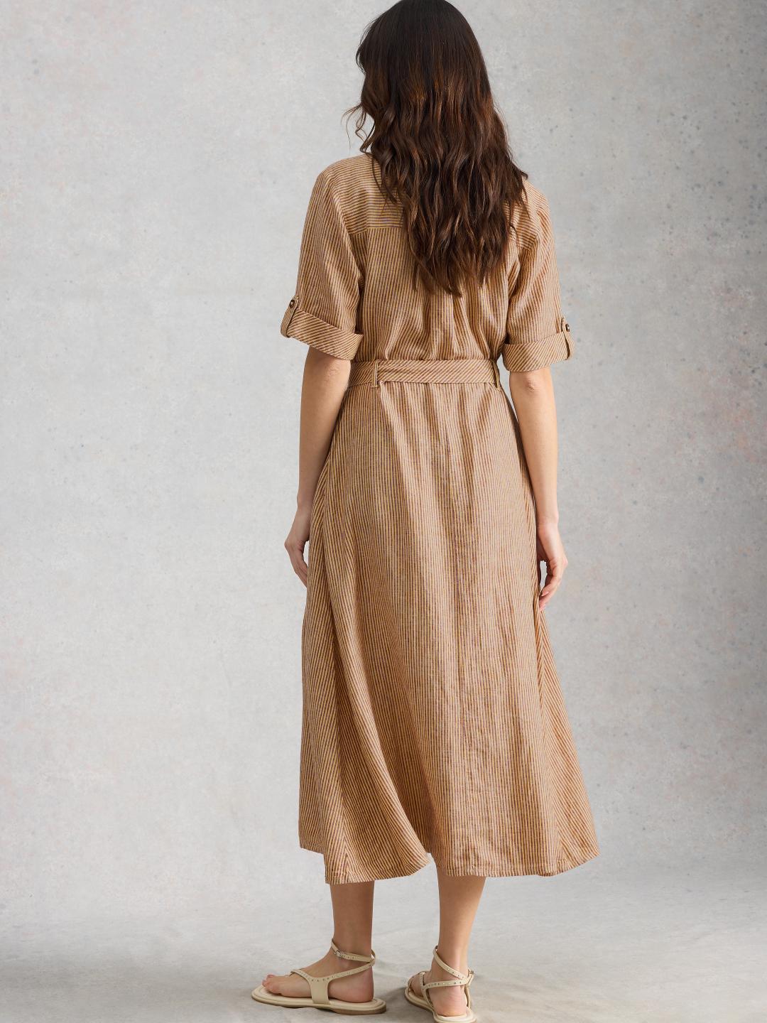446124-NAT_MLT-MB White Stuff TIFF LINEN BLEND SHIRT DRESS NAT MLT