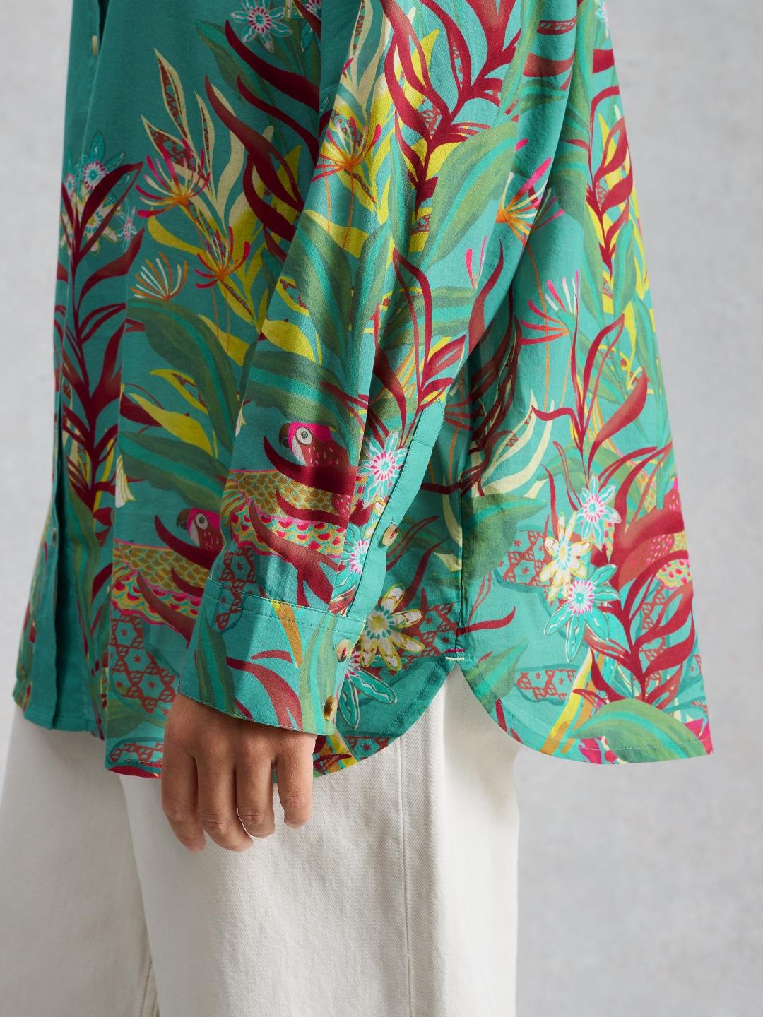 446201-TEAL_MLT-MD White Stuff LYDIA SHIRT TEAL MLT