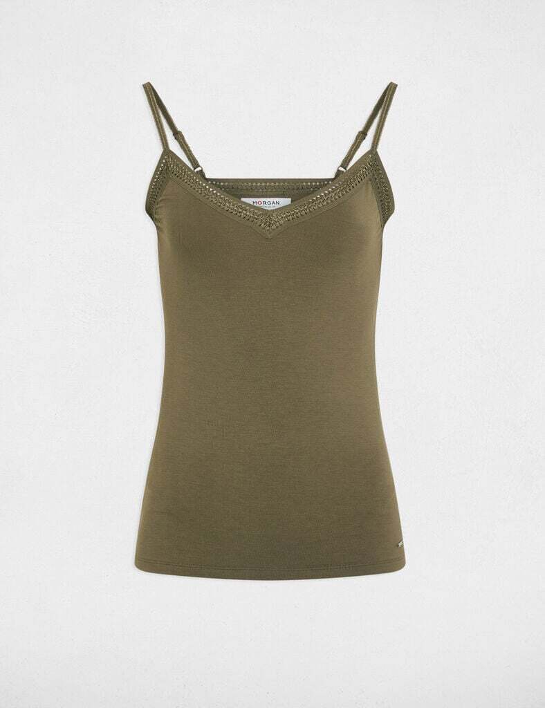 debardeur-bretelles-fines-bande-dentelle-vert-kaki-femme-vue3-32536300763601145 Morgan De Toi 192-BARBA.N GREEN