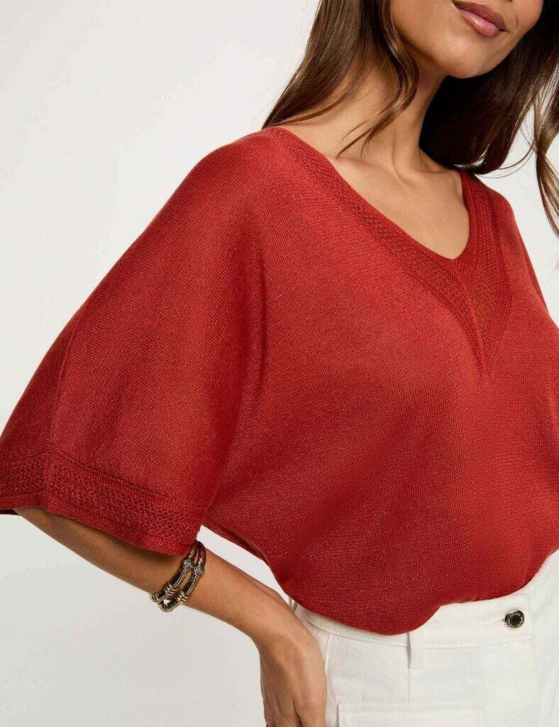 pull-col-en-v-manches-courtes-orange-fonce-femme-vue4-32536300972911149_1 Morgan De Toi 241-MCHRIS ORANGE