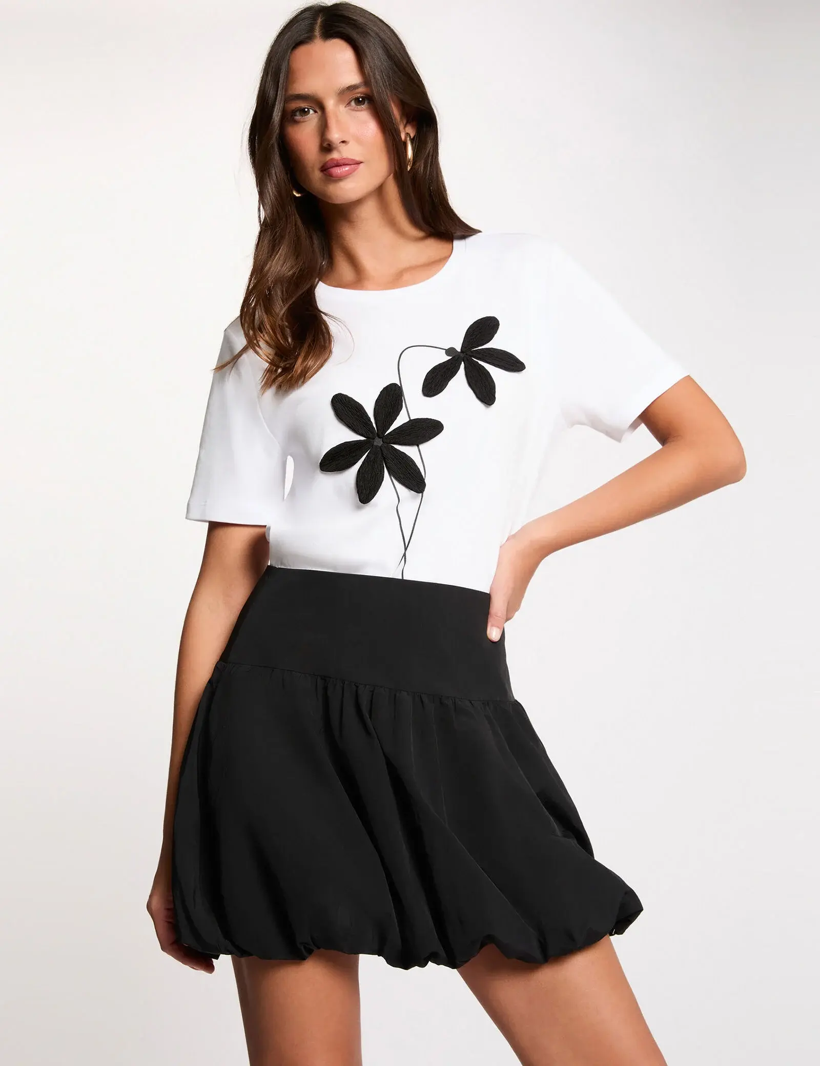jupe-boule-taille-basse-noir-femme-vue5-32536311049310979 Morgan De Toi 261-JBOWL BLACK
