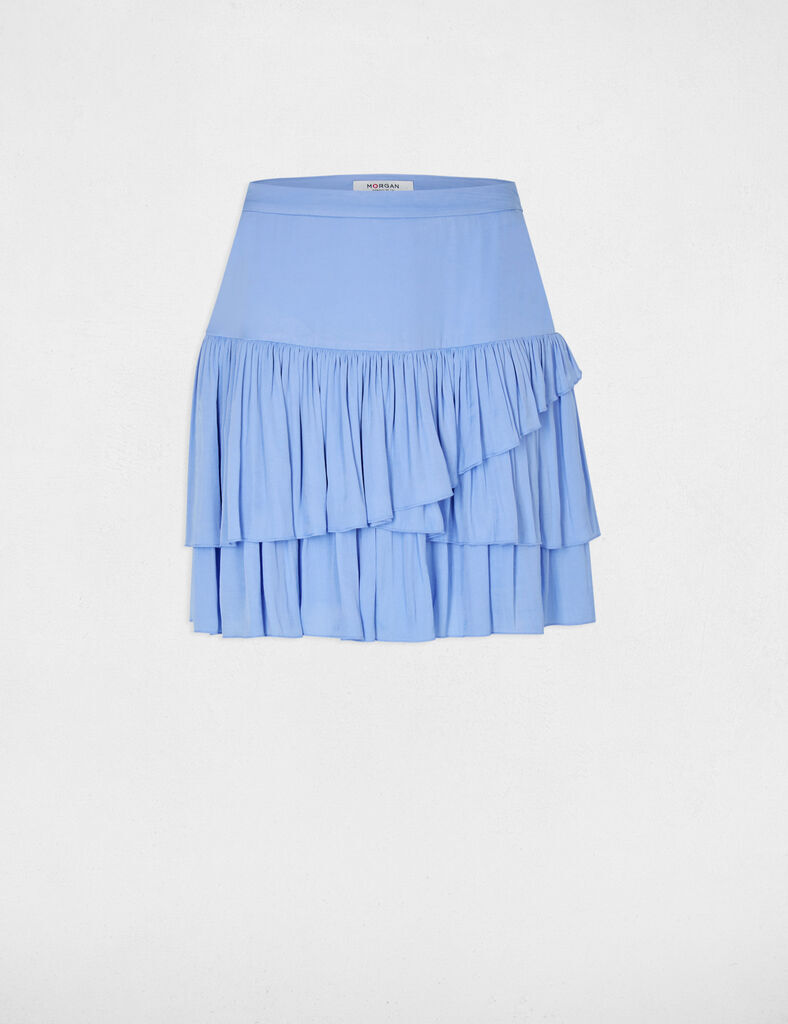 jupe-courte-ajustee-bleu-femme-vue3-32536311049031156 Morgan De Toi 261-JOXY BLUE