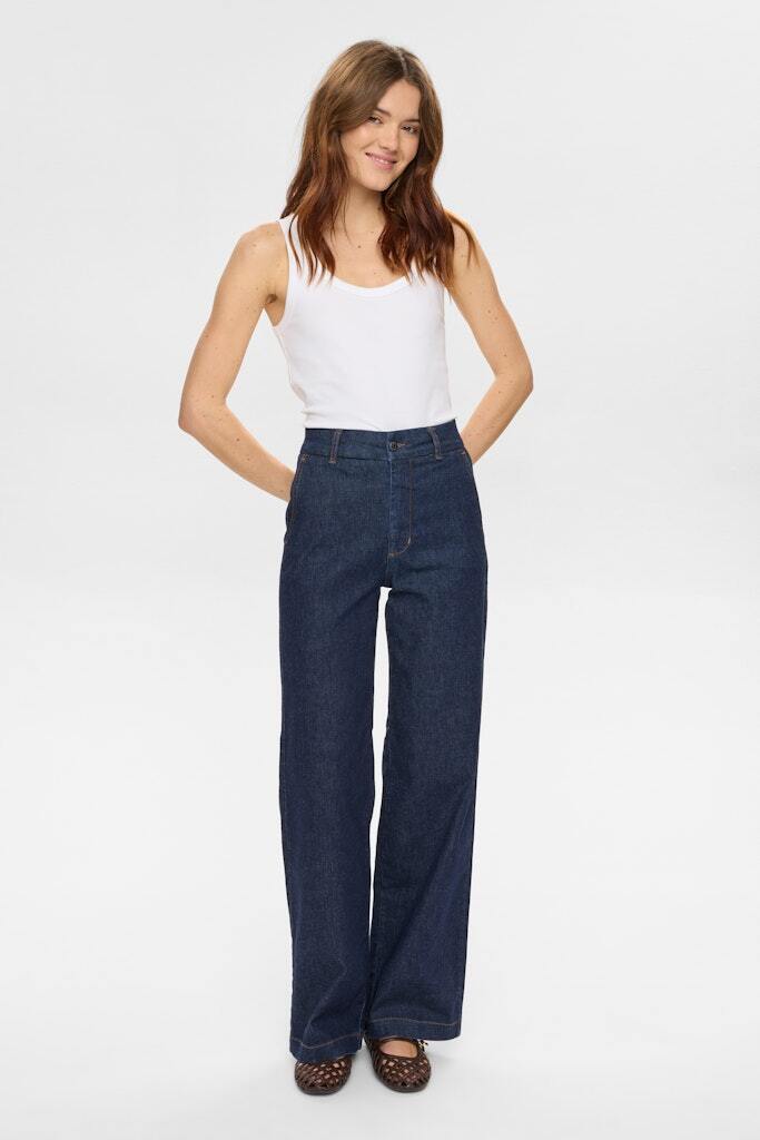 NÜMPH NUAMBER HR WIDE JEANS R3012 Dark Blue Denim 32"