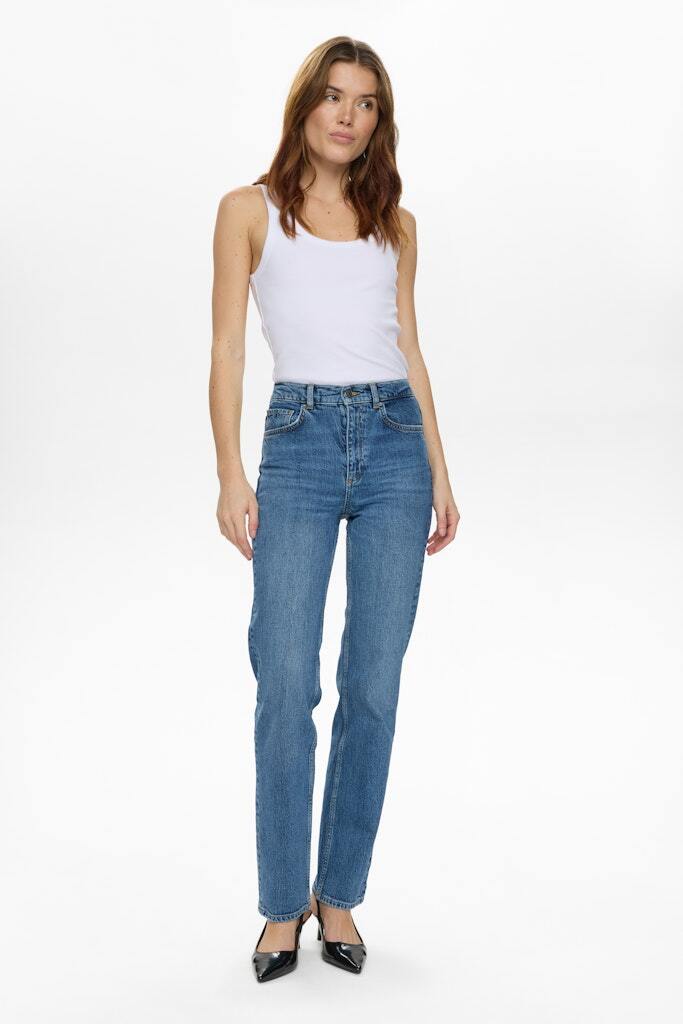 NÜMPH NUOSLO HR STRAIGHT JEANS S3013 Medium Blue Denim 32"