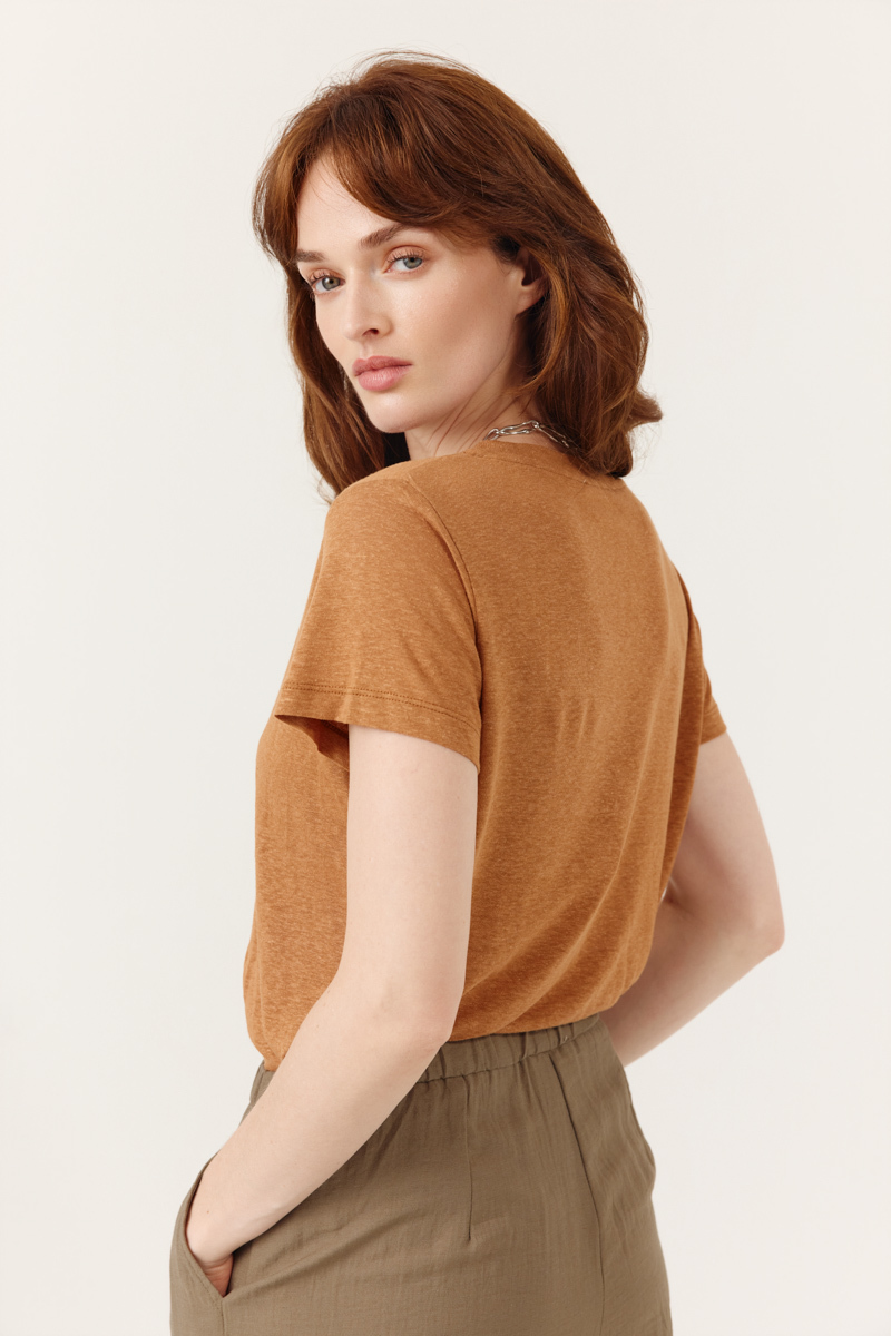 80007_CARAMEL_4 Artlove T-SHIRT DESTINY CARAMEL