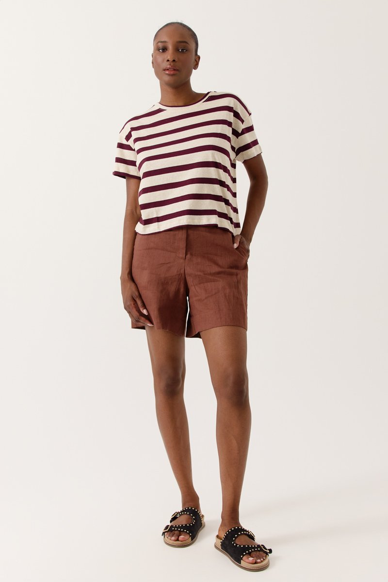 80202.2_BROWN_1 Artlove T-SHIRT DELMEA BROWN