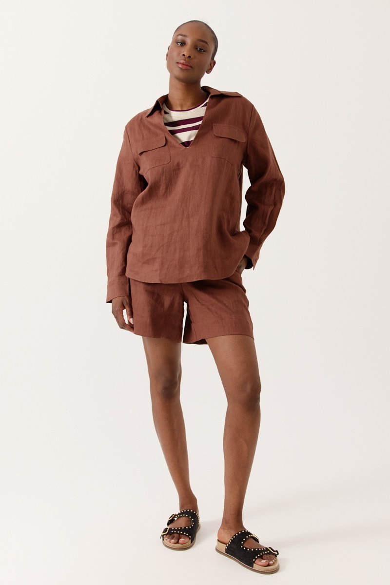 80202.2_BROWN_80861.2_BROWN_80403.2_BROWN_1 Artlove T-SHIRT DELMEA BROWN