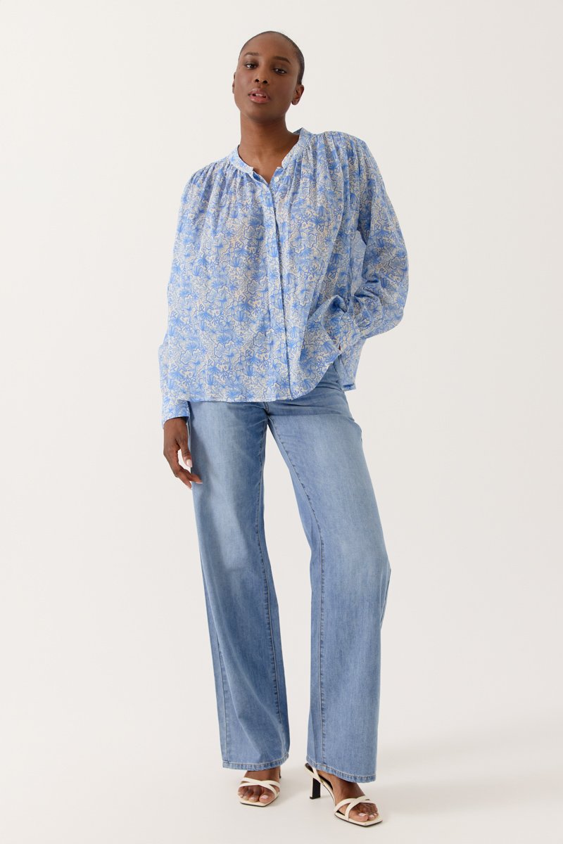 80530.2_BLUE_1 Artlove CHEMISE FIORINA BLUE