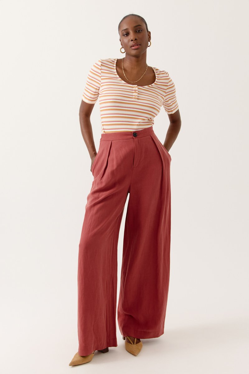80817.2_TERRACOTTA_1 Artlove PANTALON ODESIA TERRACOTTA