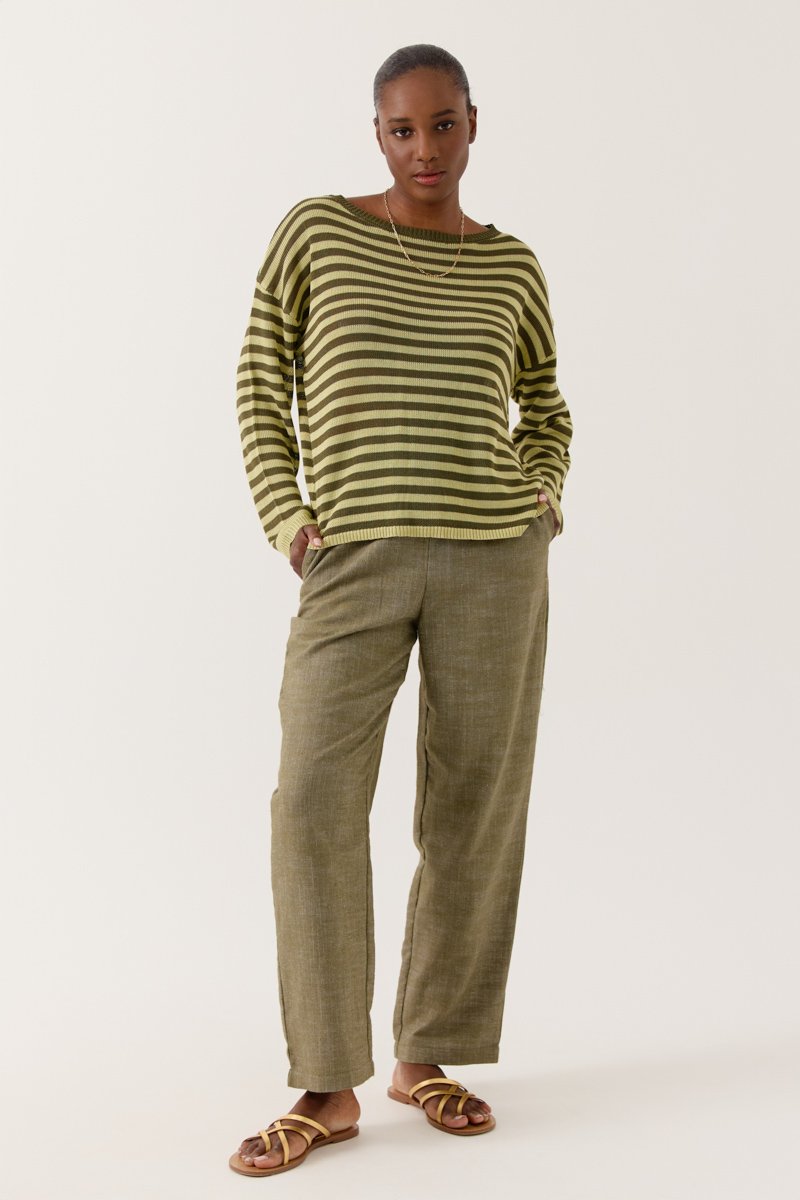 80294.2_KHAKI_1 Artlove PULL MEONEA GREEN