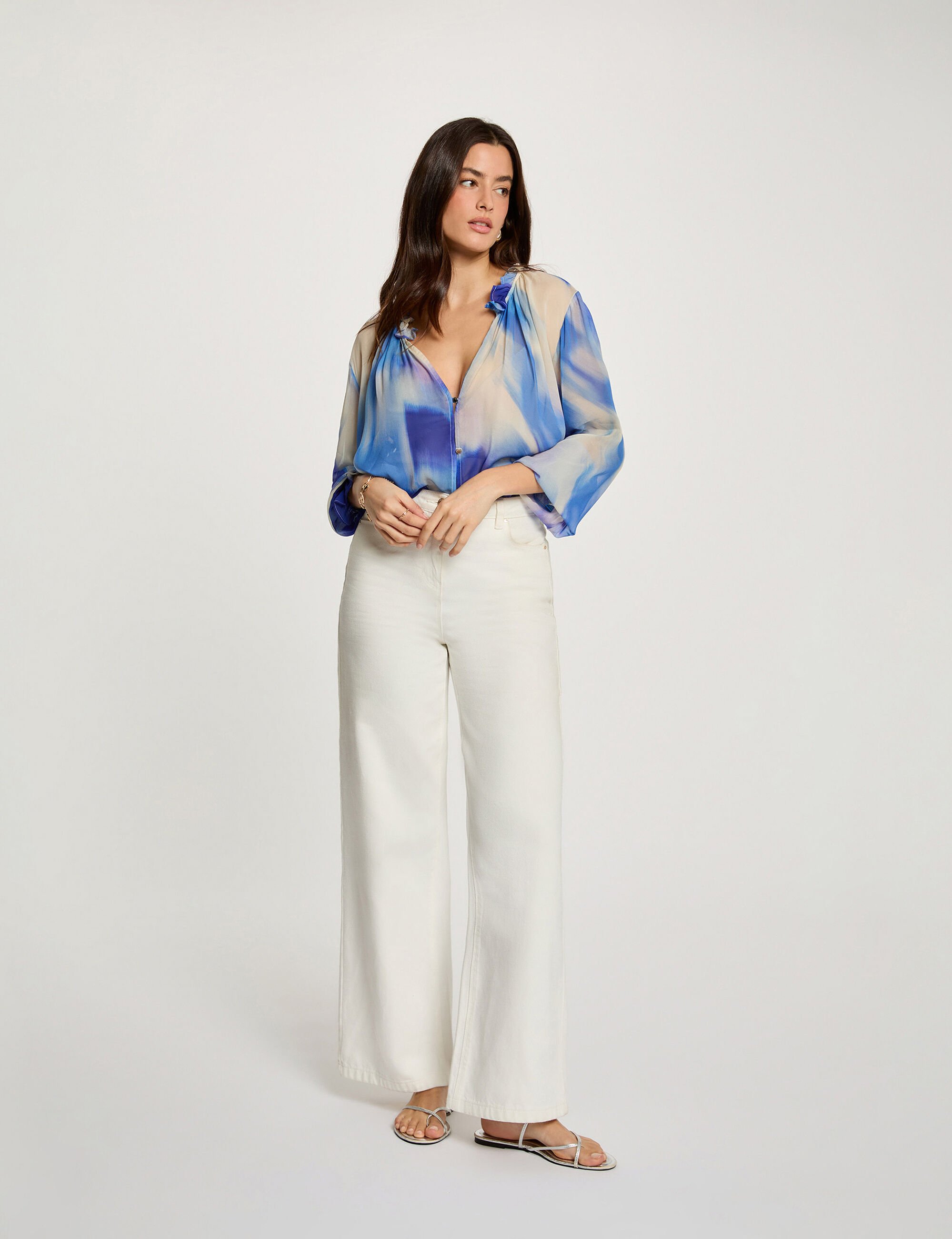 chemise-fluide-ajustee-multicolore-femme-vue5-32536311048590900 Morgan De Toi 261-CBORA.F MULTICO