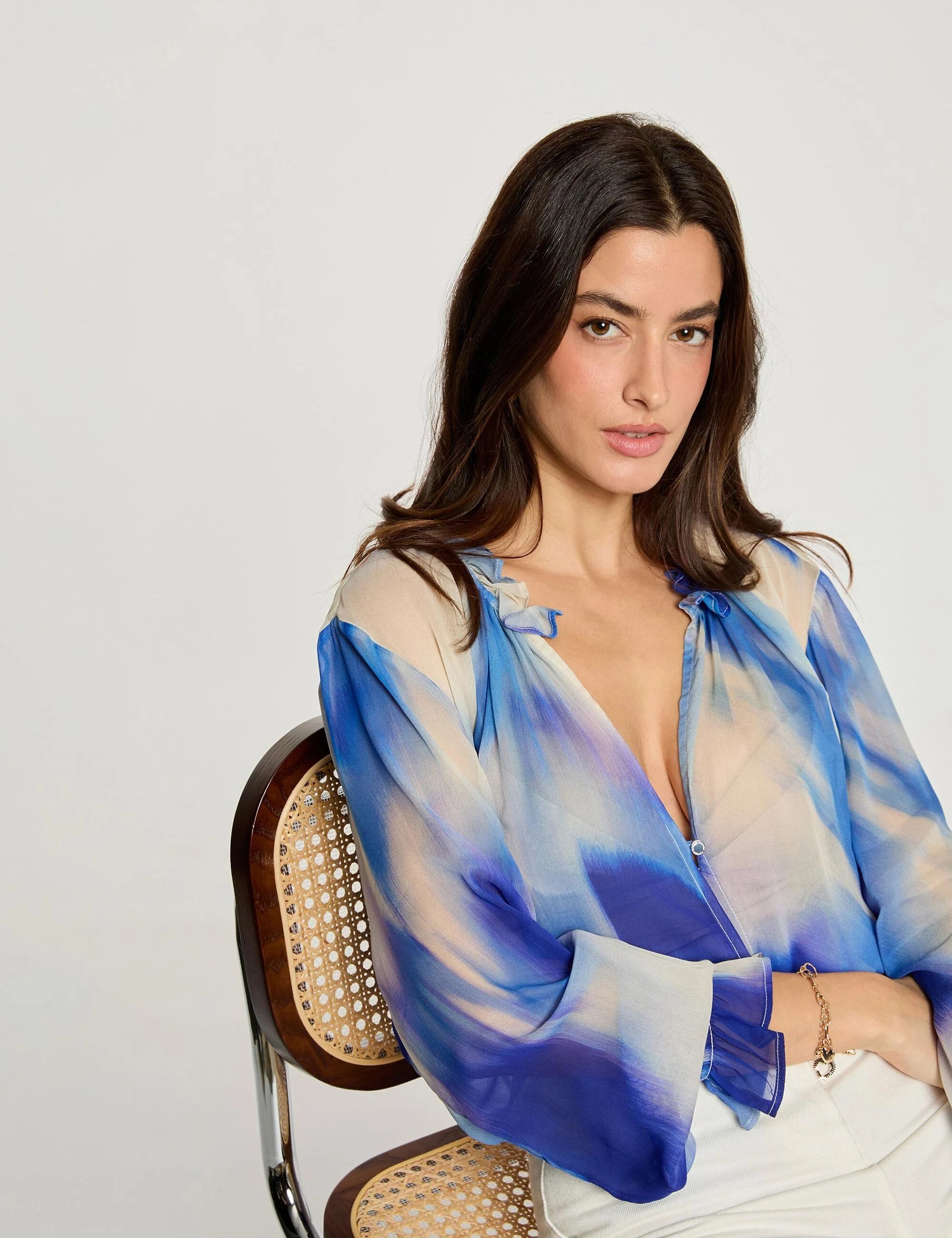 chemise-fluide-ajustee-multicolore-femme-vue1-32536311048590900 Morgan De Toi 261-CBORA.F MULTICO