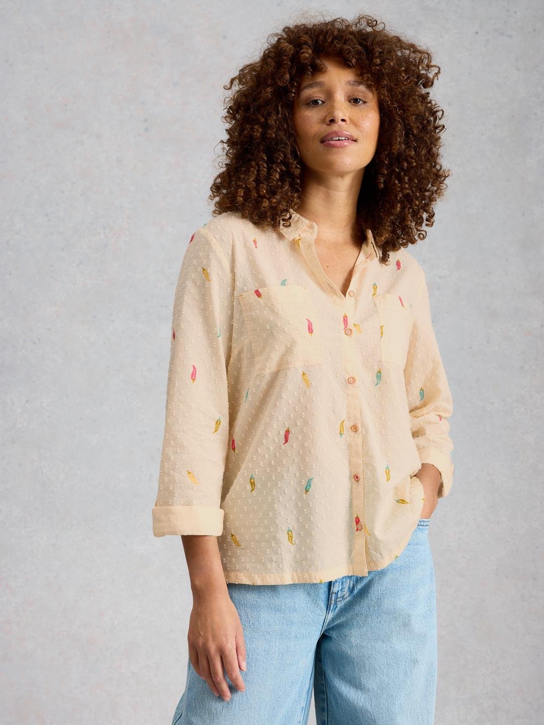 446200-IVORY_PR-L White Stuff SOPHIE ORGANIC COTTON SHIRT IVORY PR