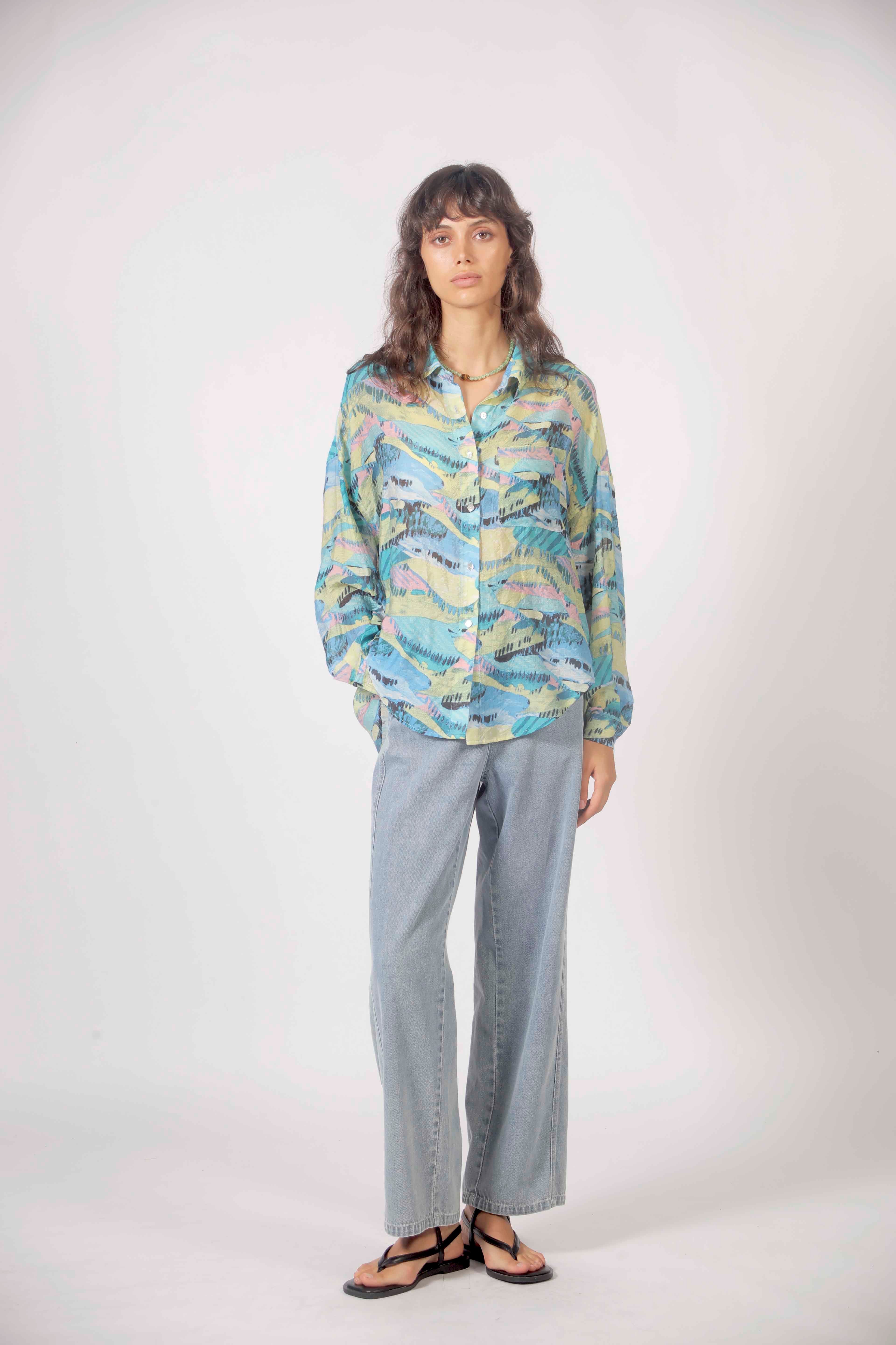 T26117056BLUE_T26149014BLUE_1 The Korner SHIRT BLUE