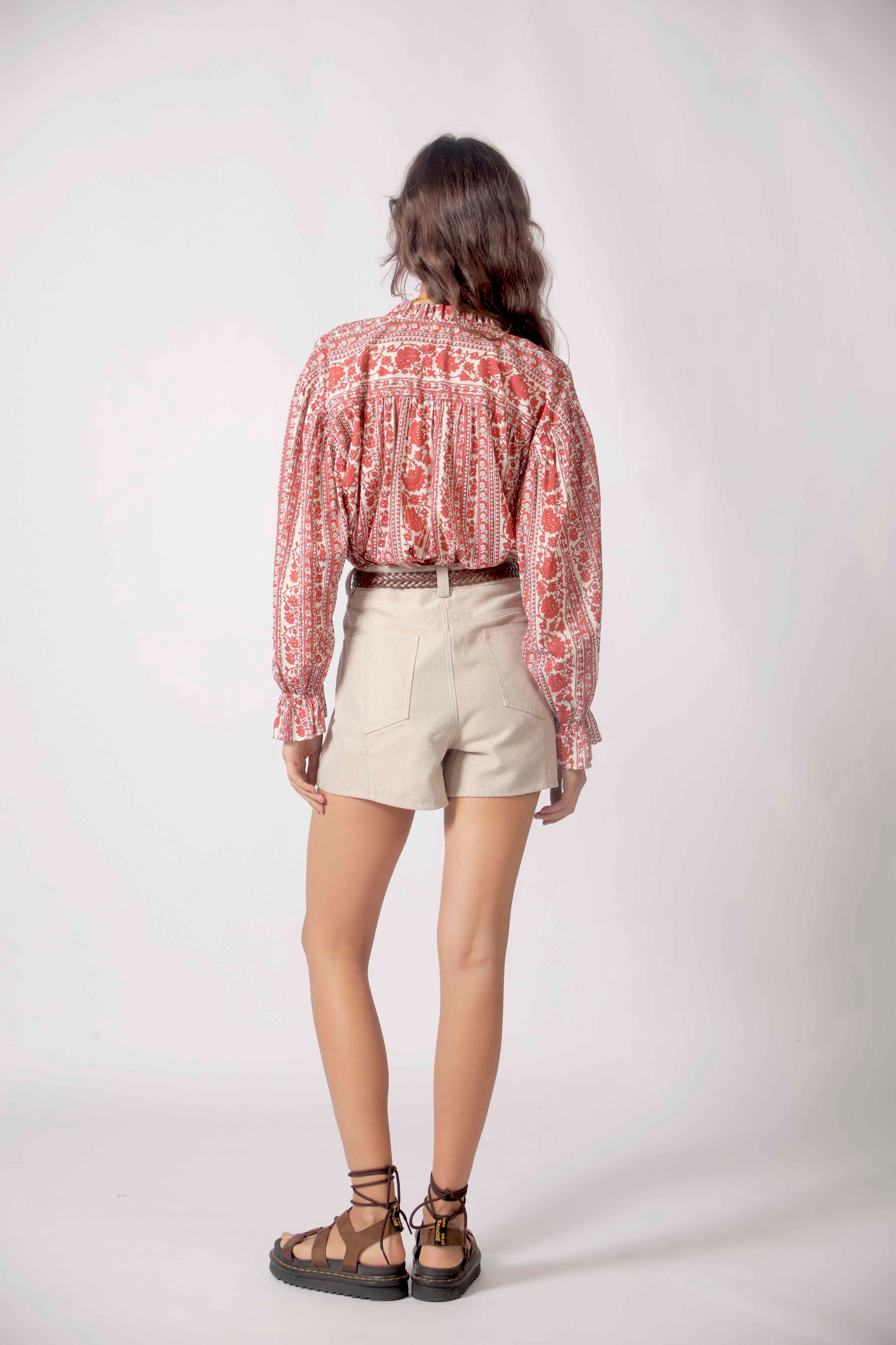 T26119200RED_T26141017LIGHTKAKI_5 The Korner BLOUSE RED