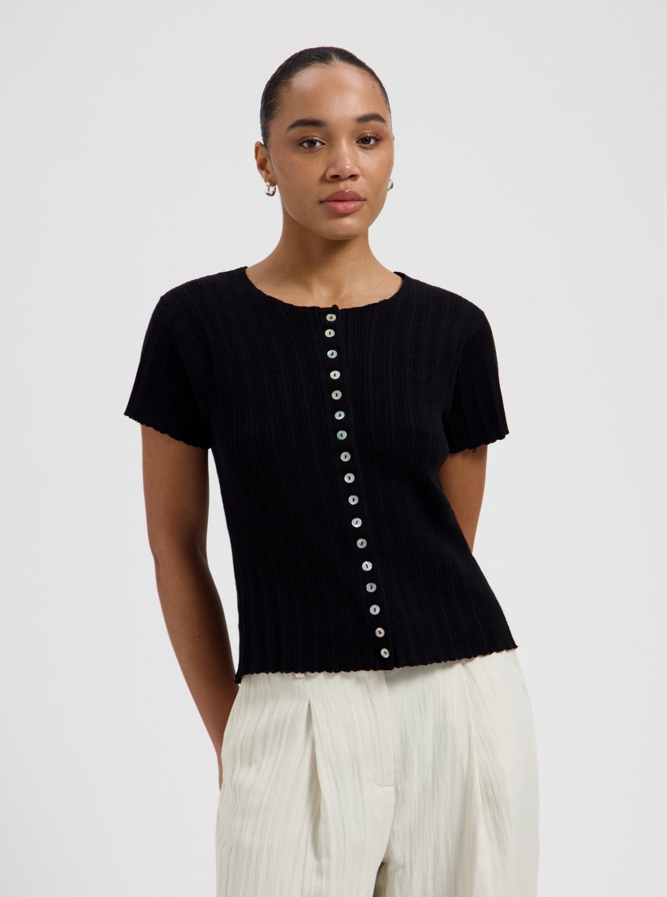 NO-DS26068-10-46-9 Nous Sommes Labels Naomi SS Knit Black