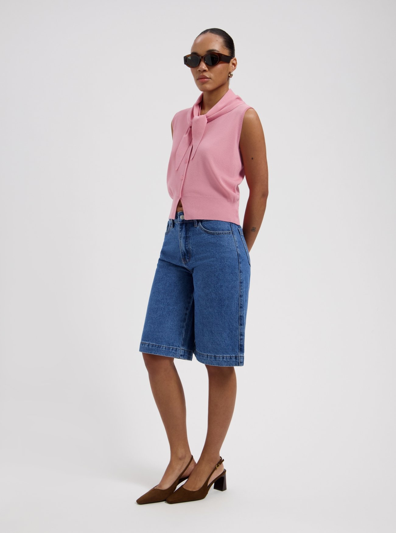 NO-DS26135-675-34-45_6gs Nous Sommes Labels Nika Scarf Top Pink