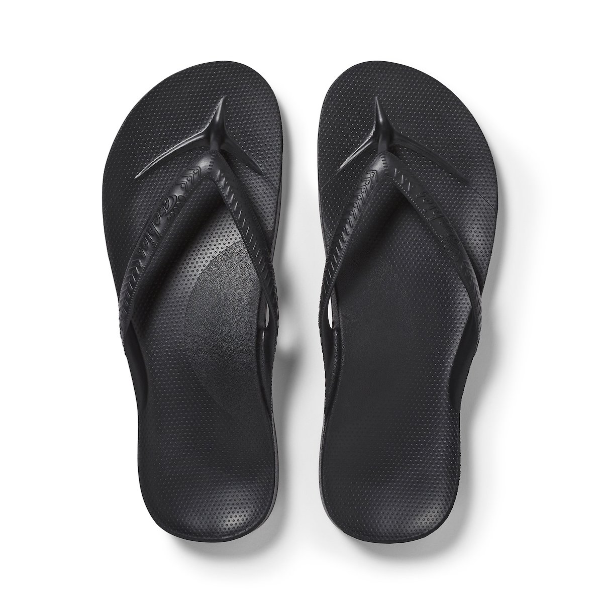 Archies_arch_support_thongs_black_top_1 Archies Arch Support Slippers Black